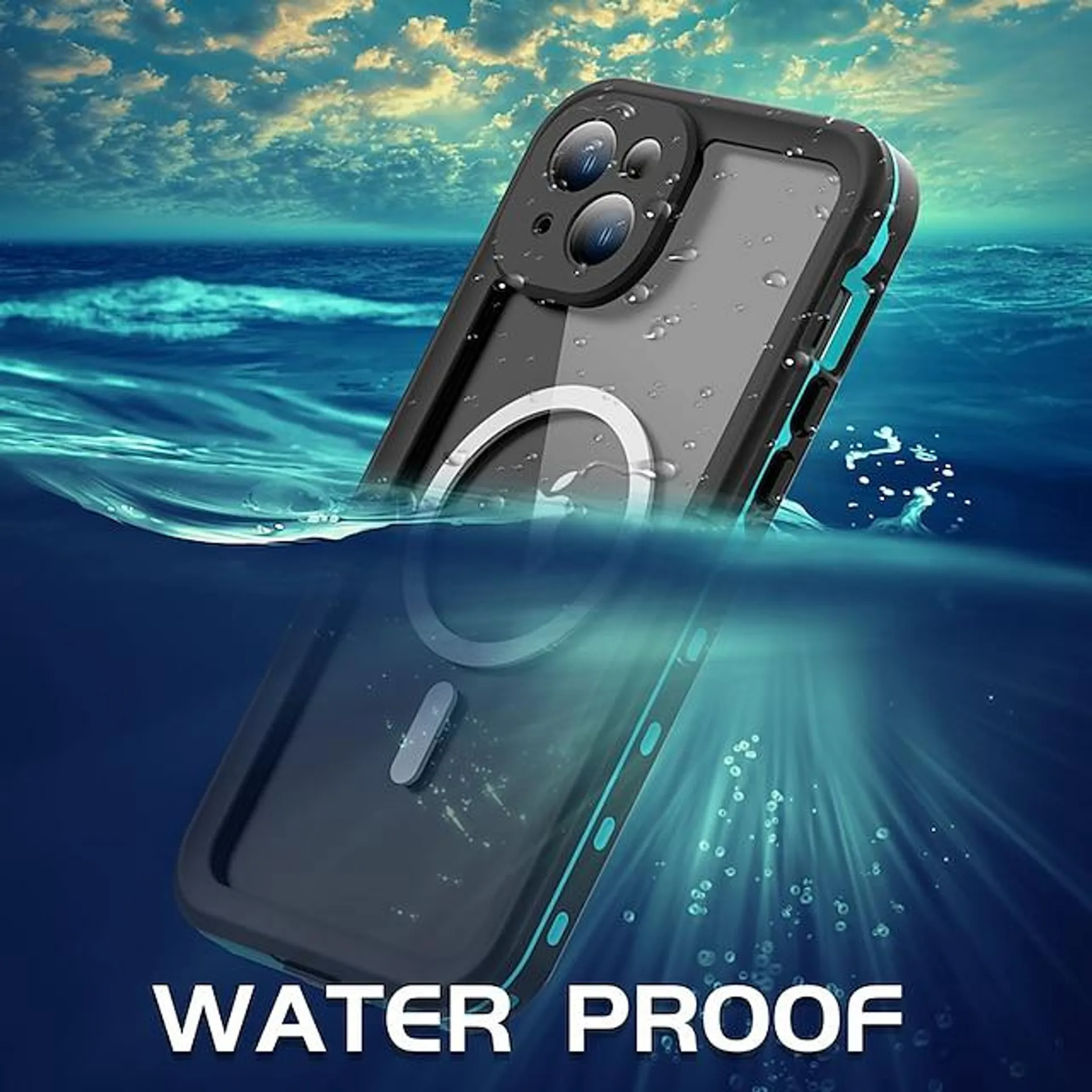 Phone Case For iPhone 15 Pro Max Plus iPhone 14 Pro Max Plus iPhone 13 Pro Max Waterproof Case Detachable Full Body Protective Double Sided Armor ABS+PC