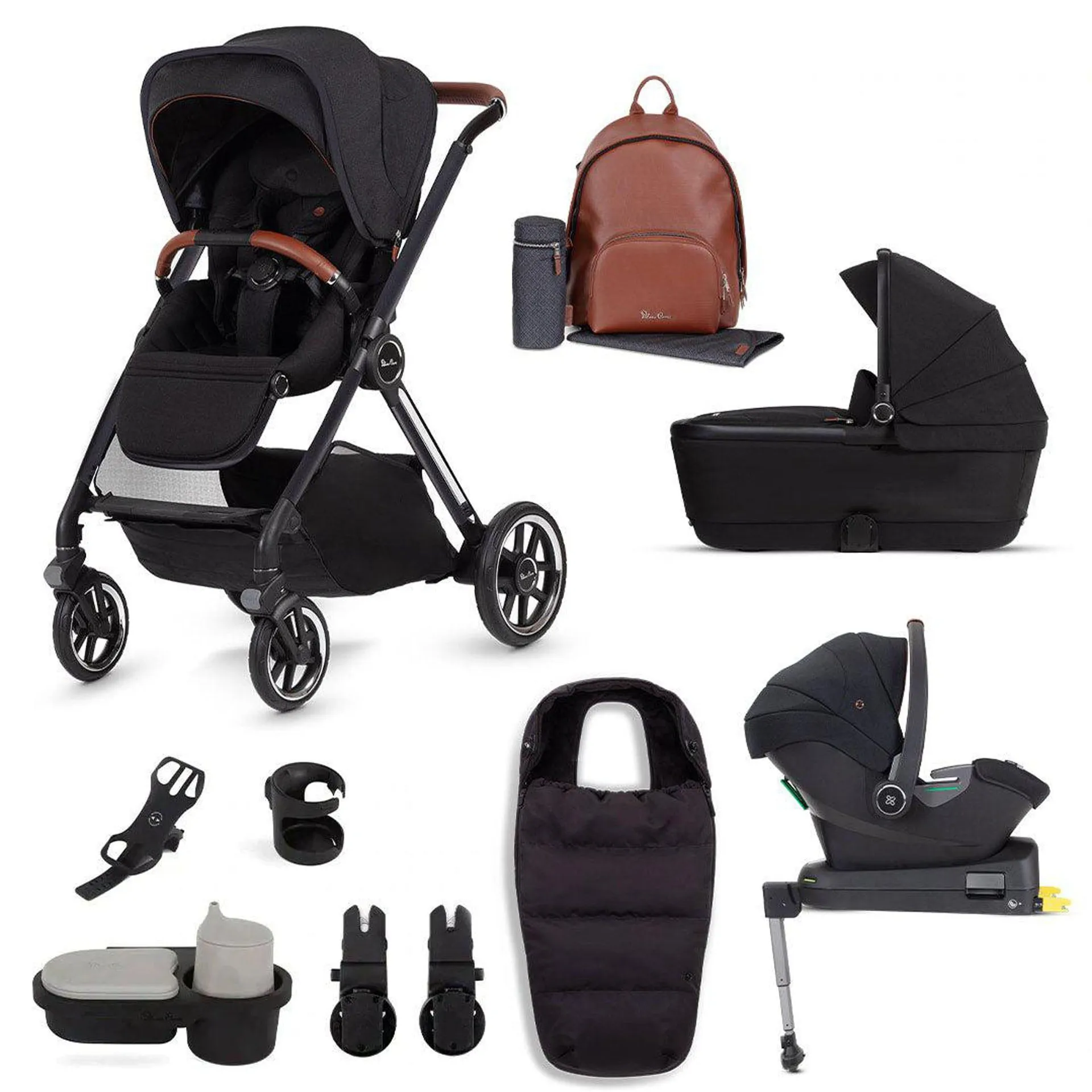 Silver Cross Reef + Ultimate Pack with First Bed Folding Carrycot - Orbit