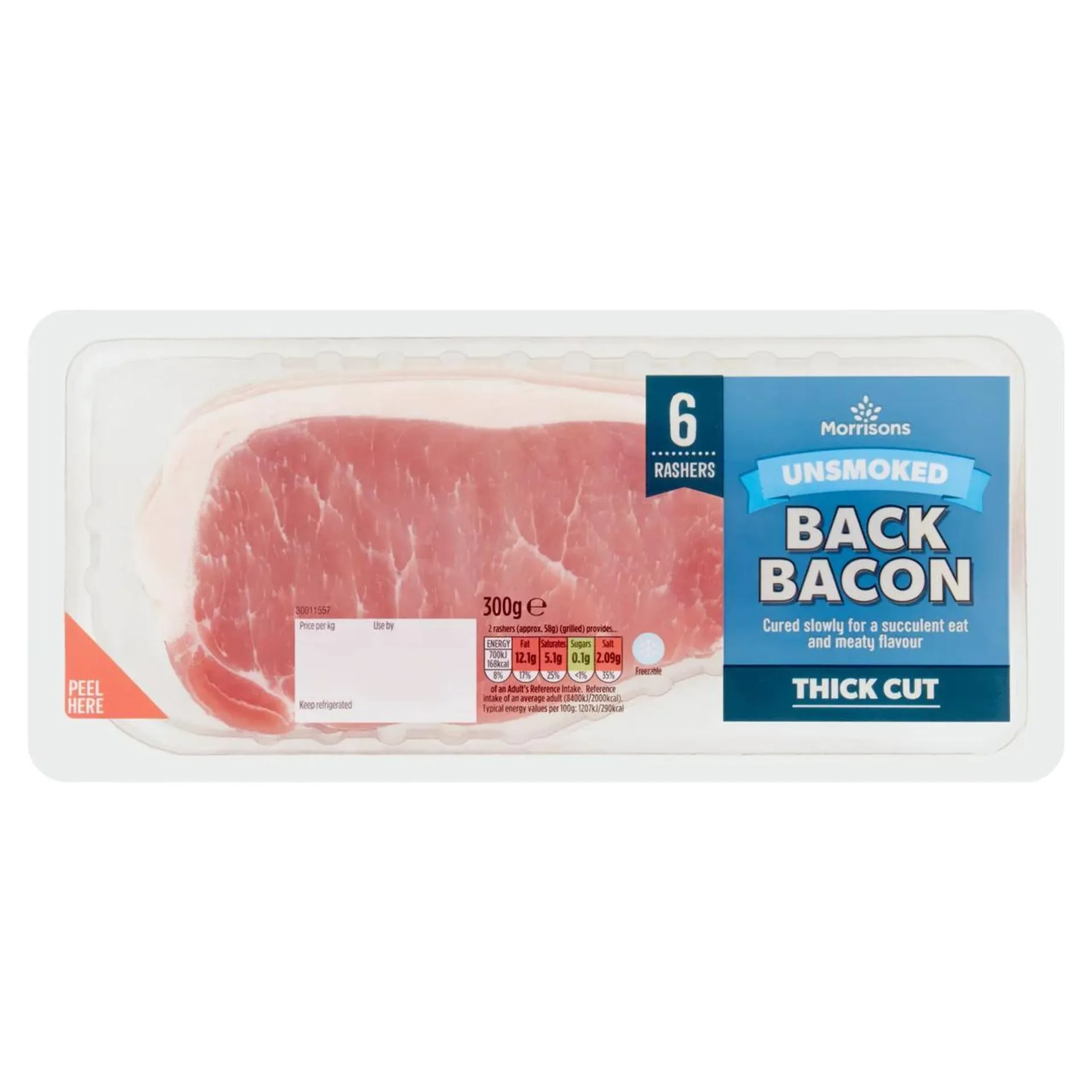 Morrisons Thick Cut Unsmoked Back Bacon Rashers