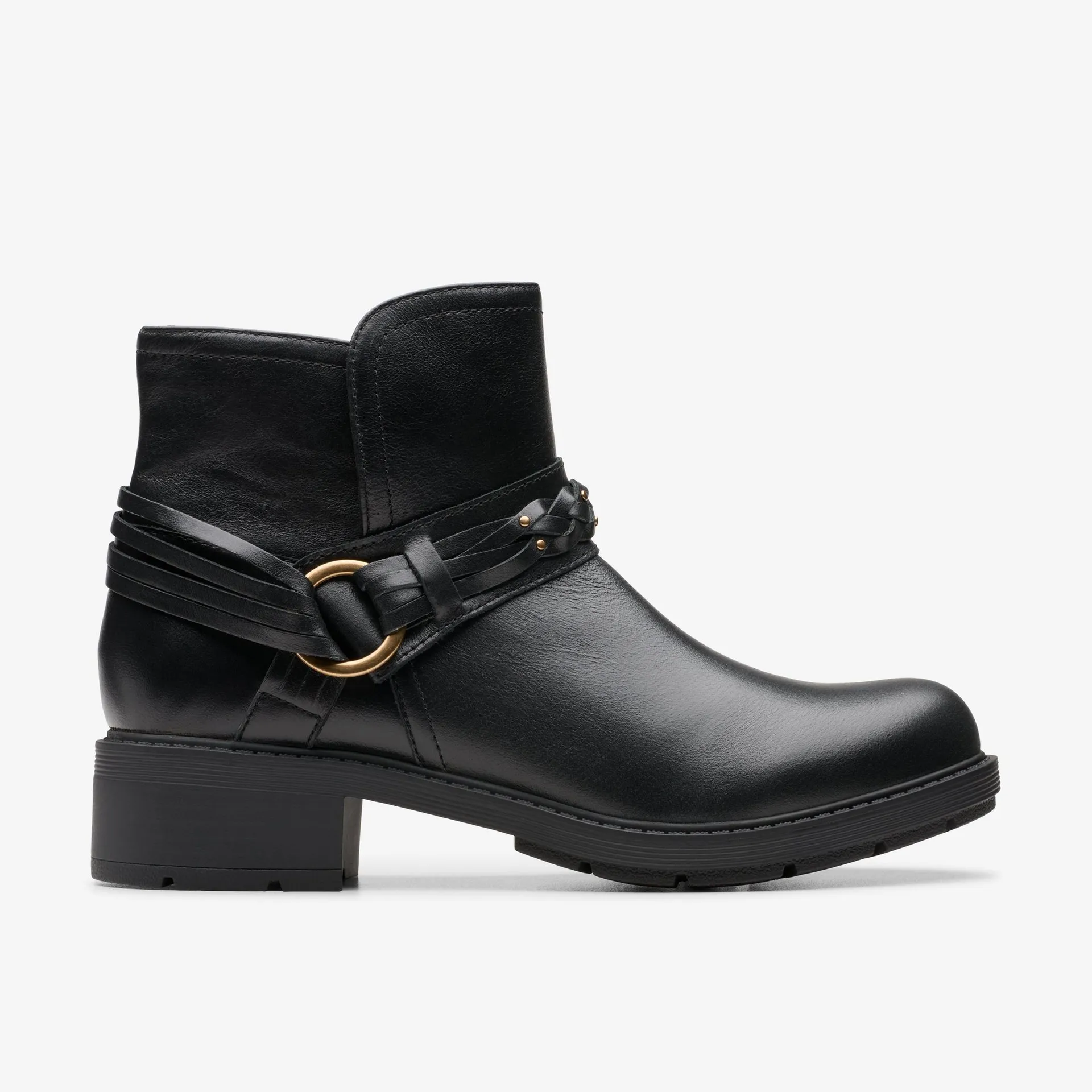 Hearth Kaylie Ankle Boot Black Leather