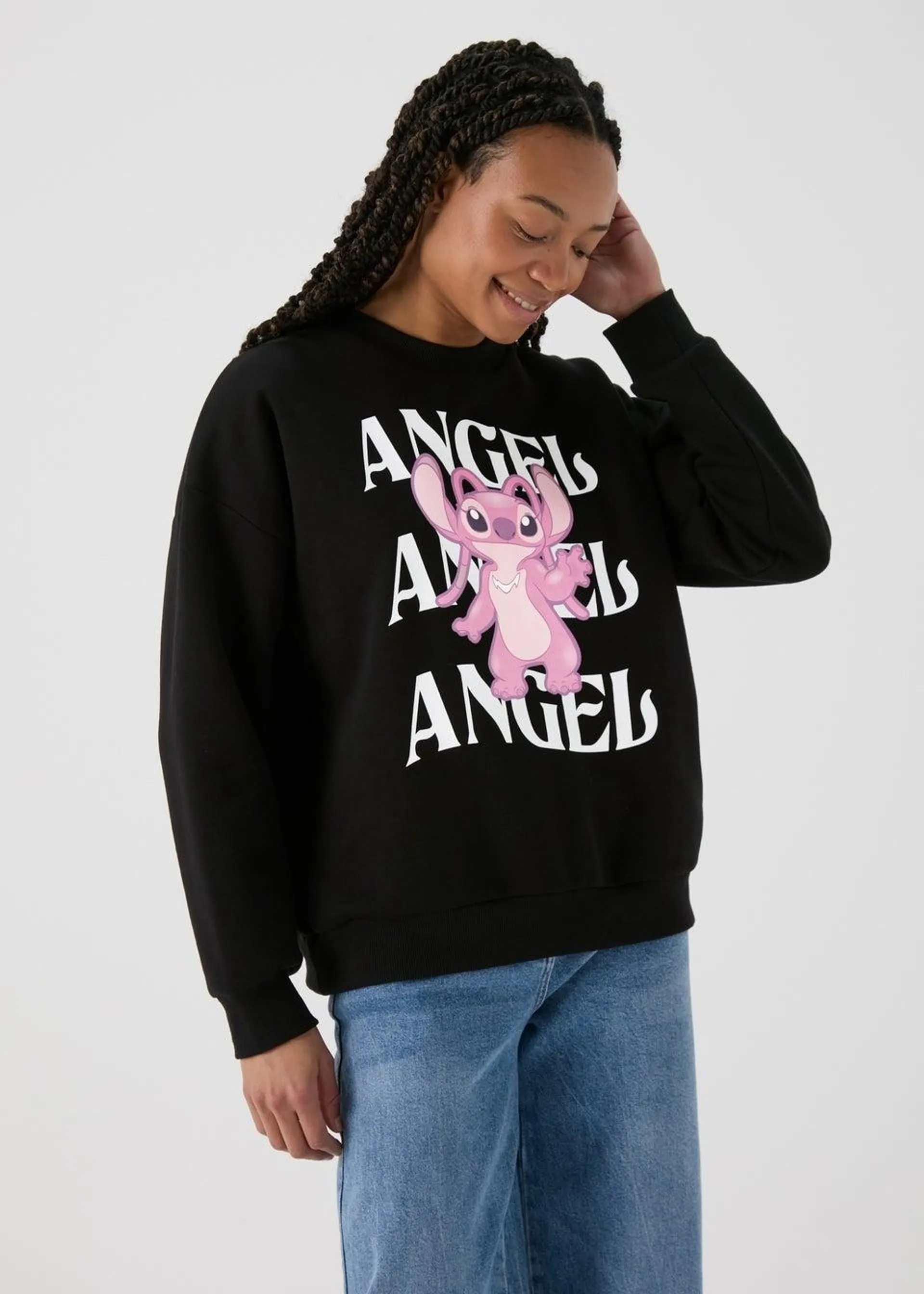 Disney Black Lilo & Stitch Angel Sweatshirt