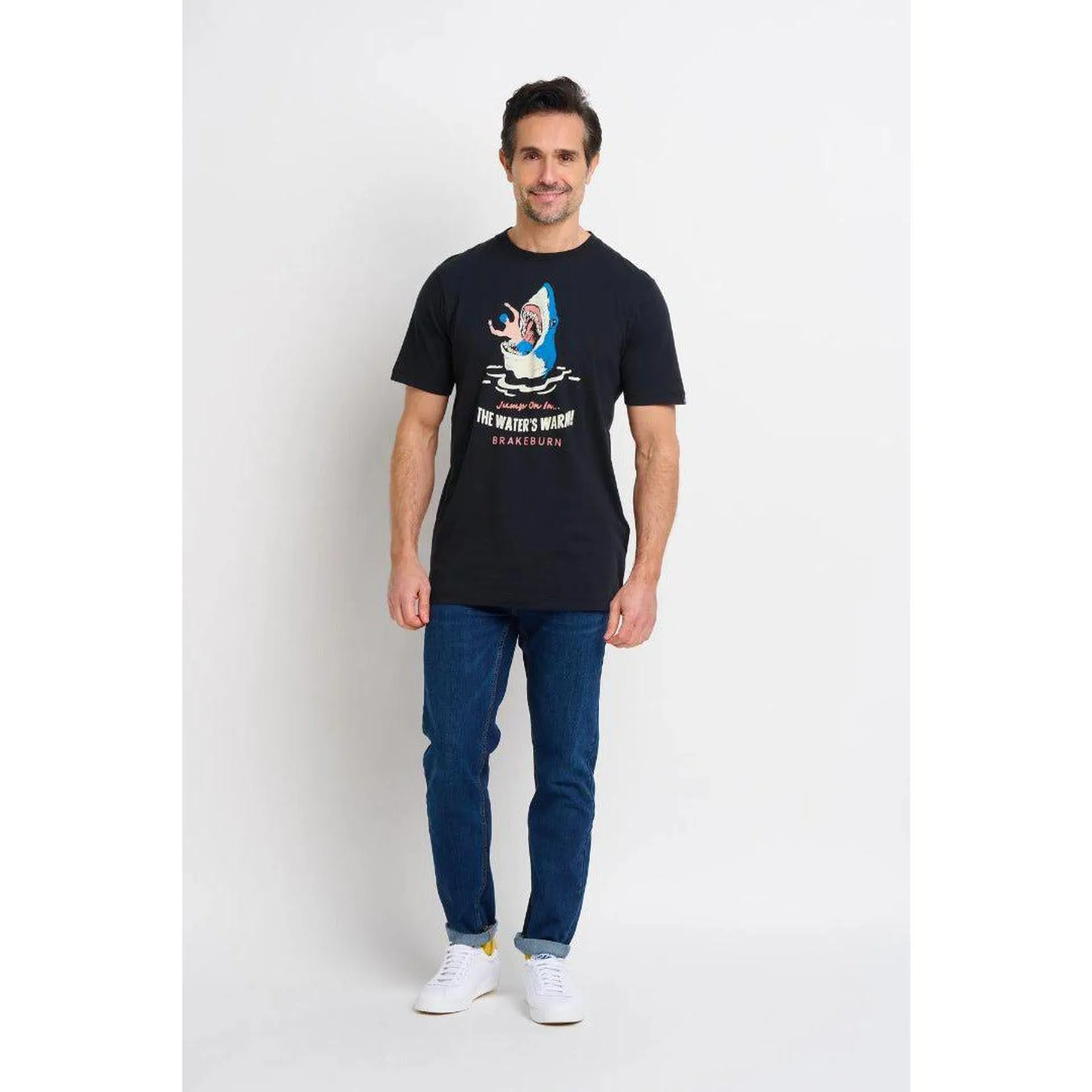 Brakeburn Shark Tee - Navy