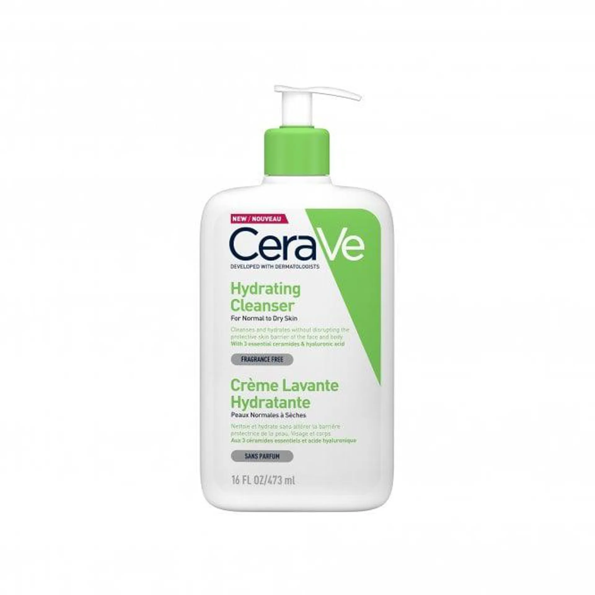 CeraVe Normal to Dry Skin Hydrating Cleanser 473ml Pump Dispenser