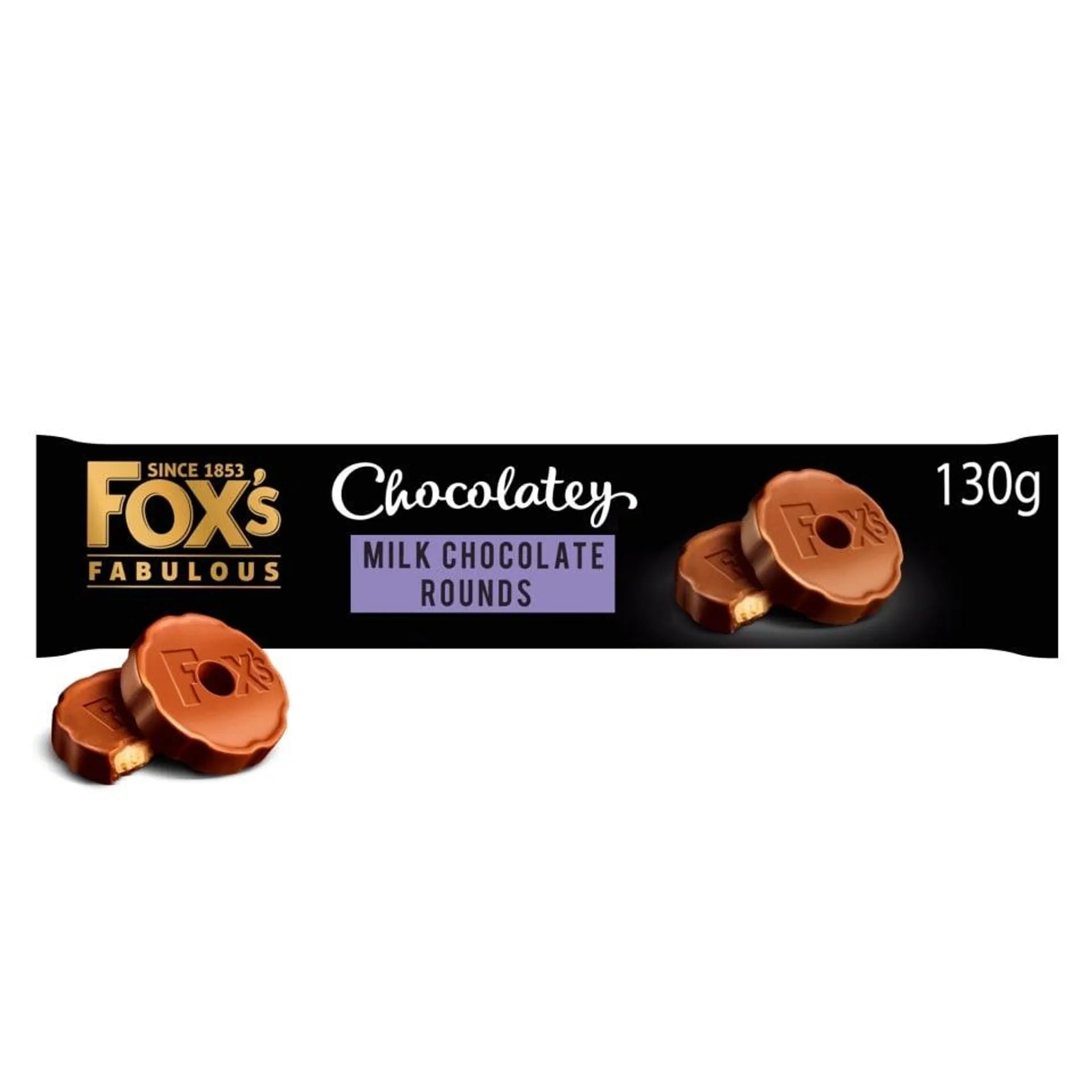 Foxs Chocolatey Milk Chocolate Rounds 130G