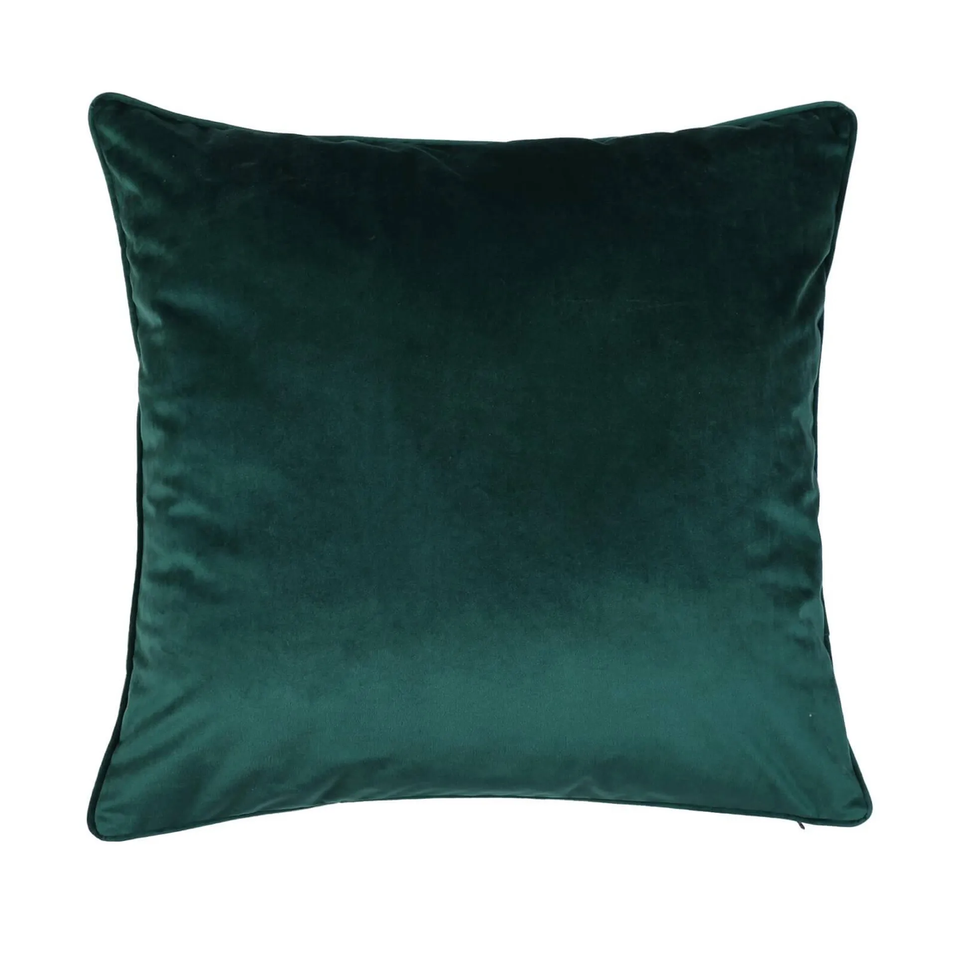 Large Plain Velvet Cushion - Emerald - 58x58cm