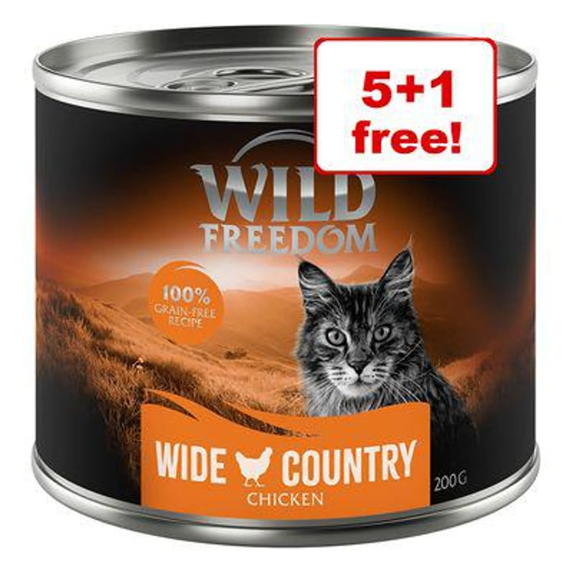 6 x 200g Wild Freedom Wet Cat Food - 5 + 1 Free! *