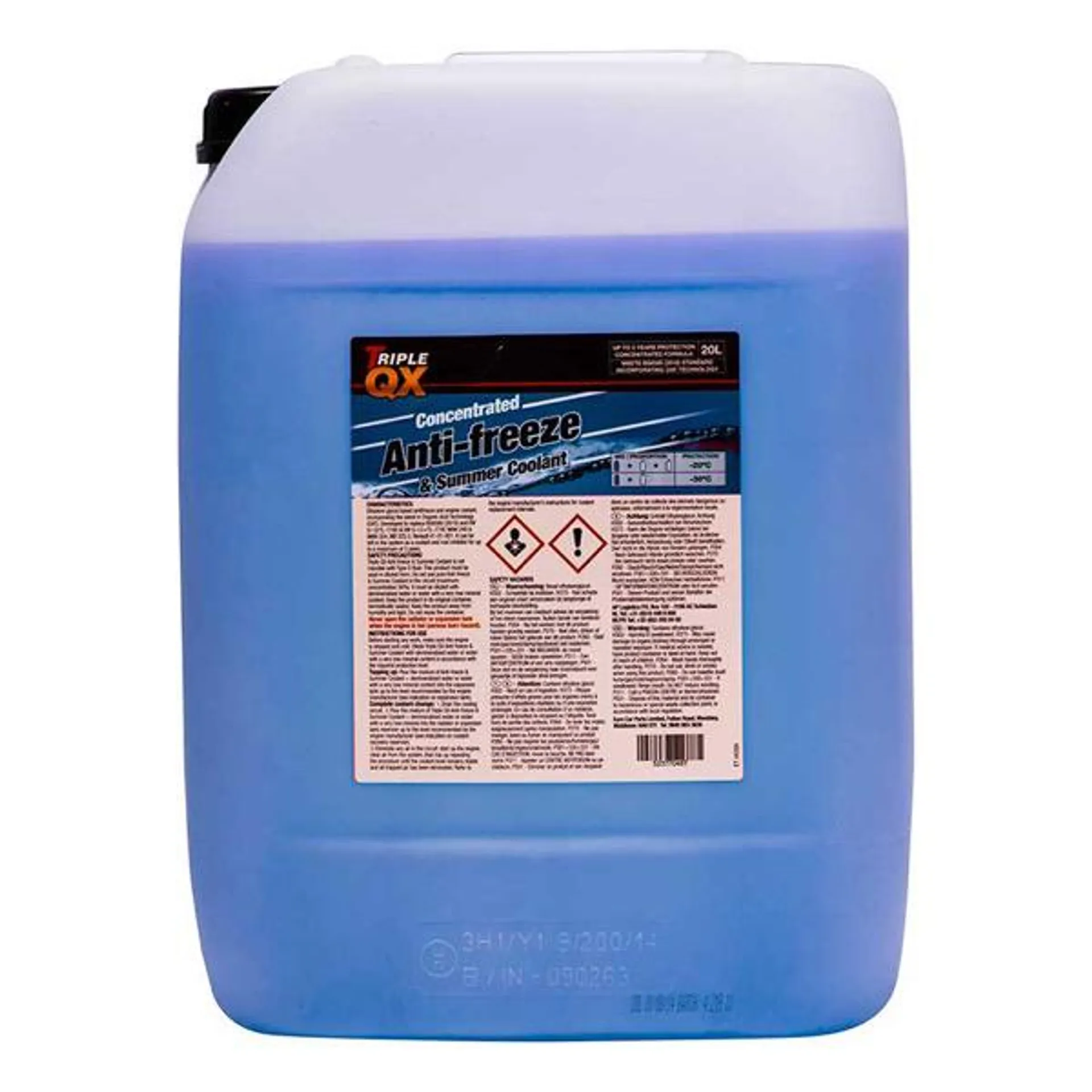 TRIPLE QX Blue Antifreeze/Coolant 20Ltr