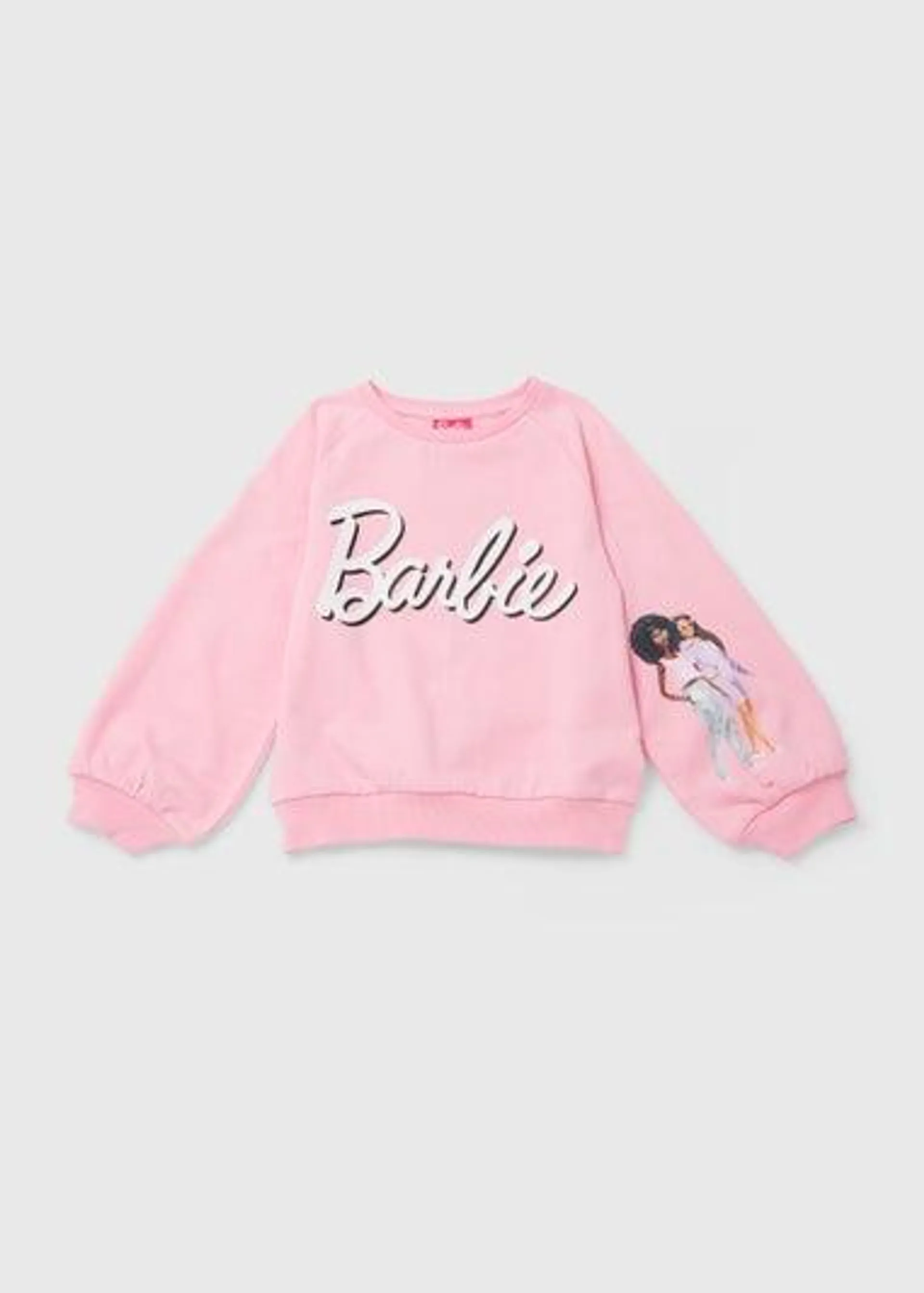 Kids Pink Barbie Logo Sweatshirt (4-10yrs) - Age 6 Years