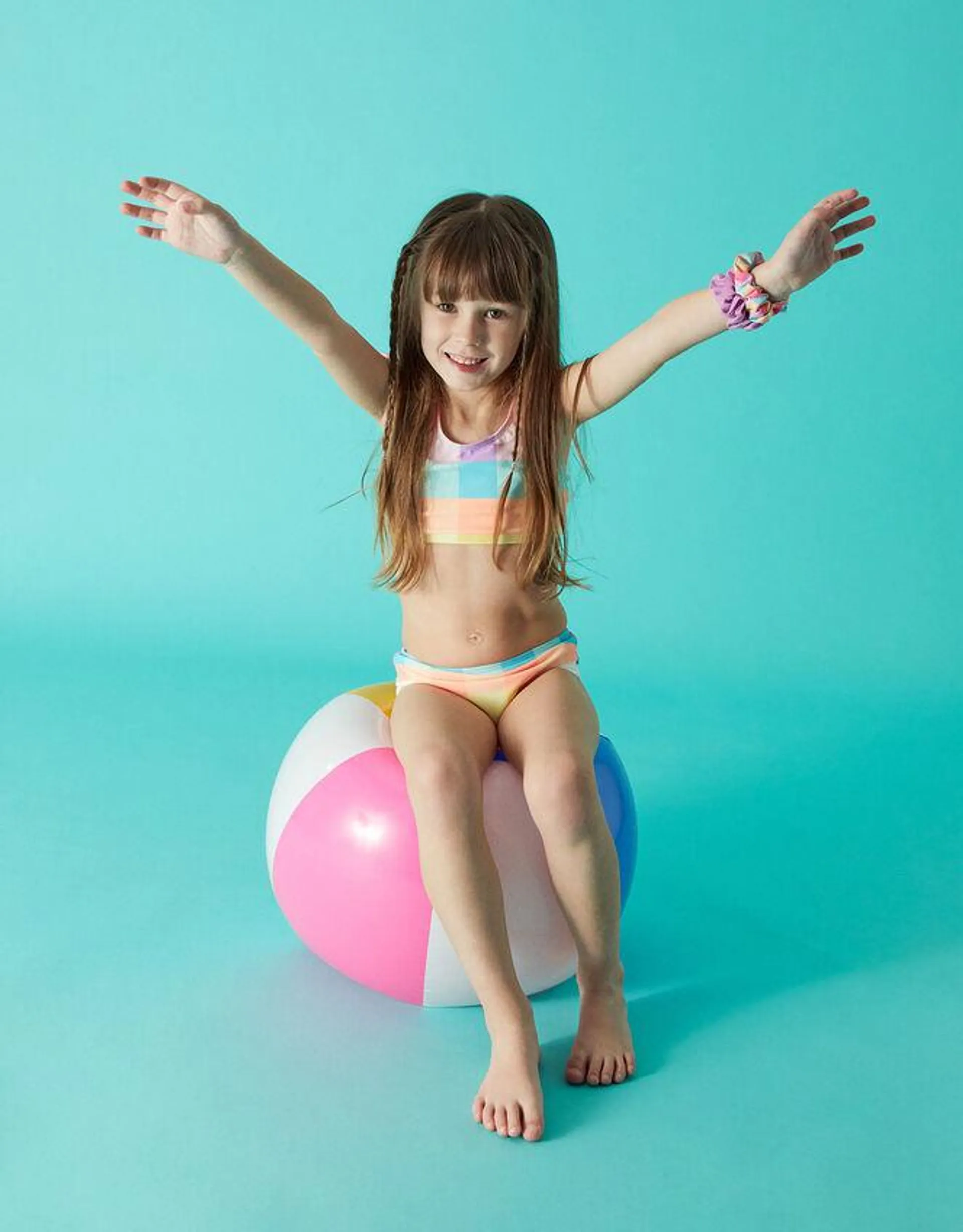 Check Print Bikini Set Multi