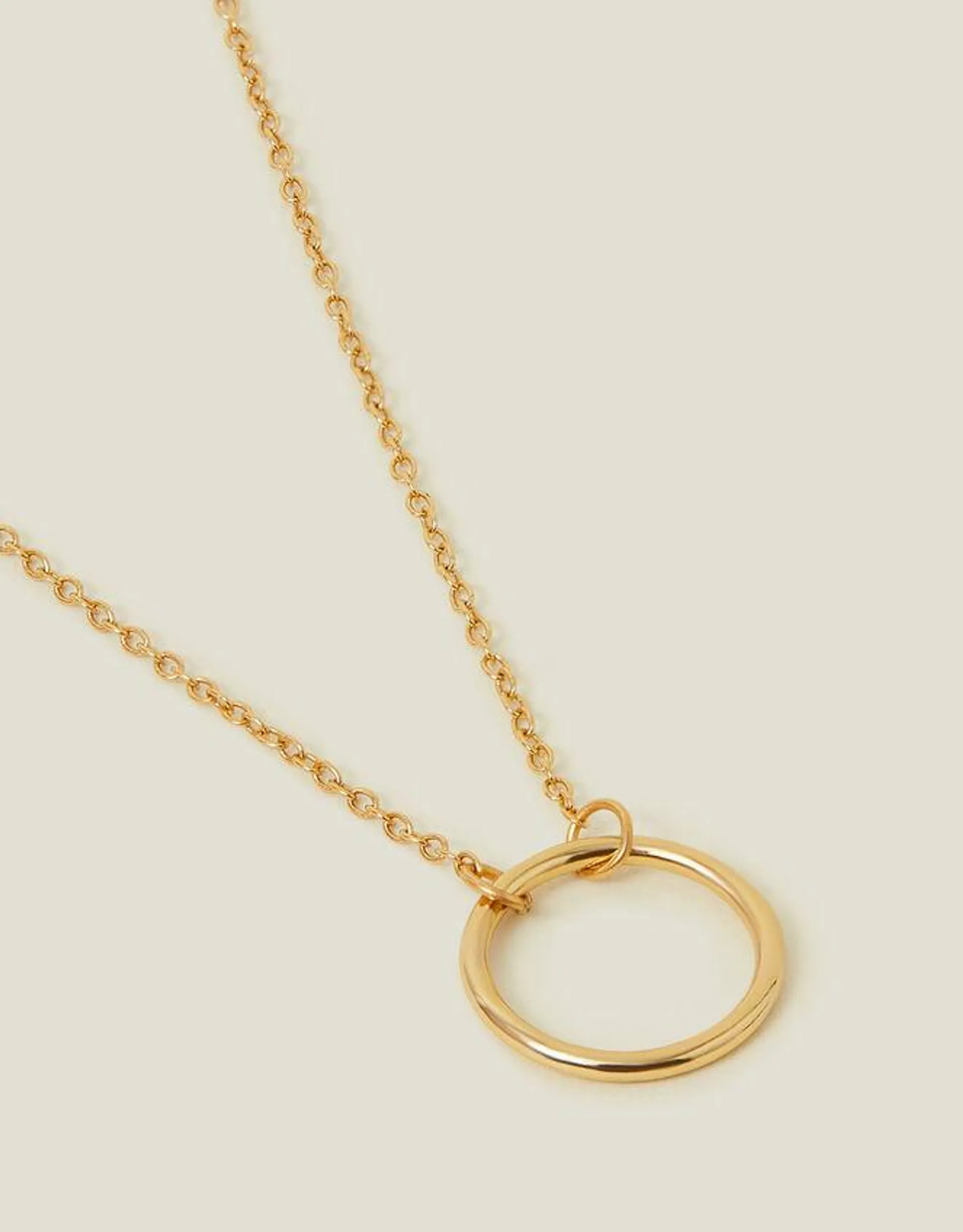 14ct Gold-Plated Perfect Circle Necklace