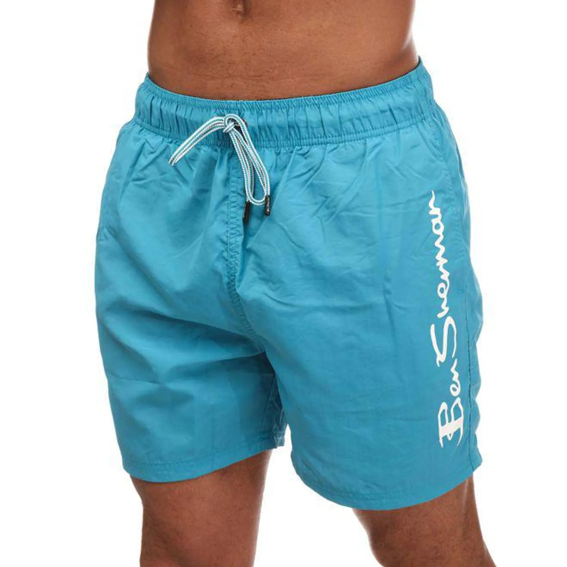 Ben Sherman Mens Boulders Beach Swim Shorts in Blue