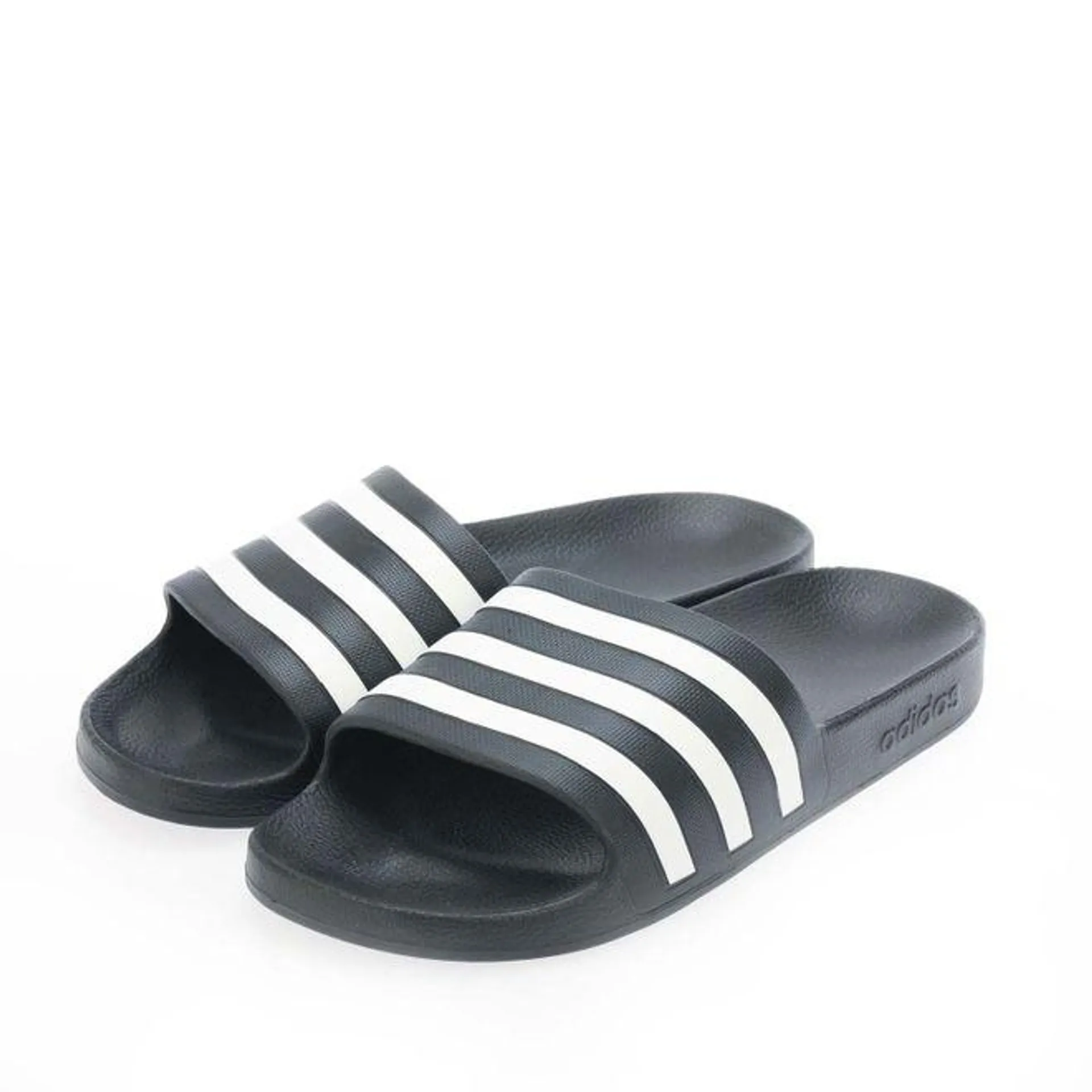 adidas Mens Adilette Aqua Slide Sandals in Black-White