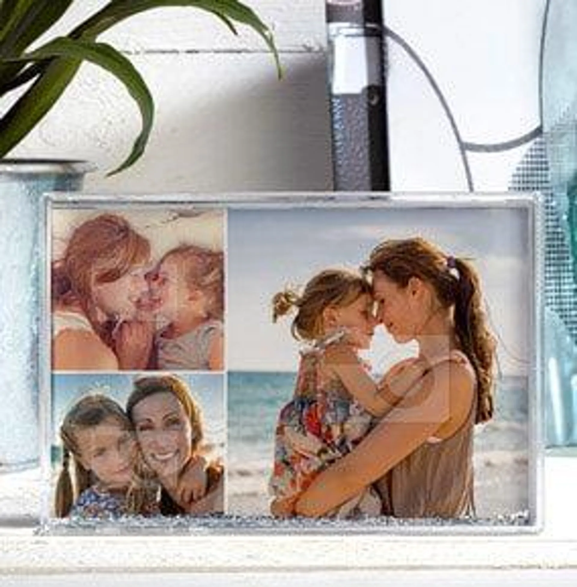 3 Photo Acrylic Glitter Photo Block