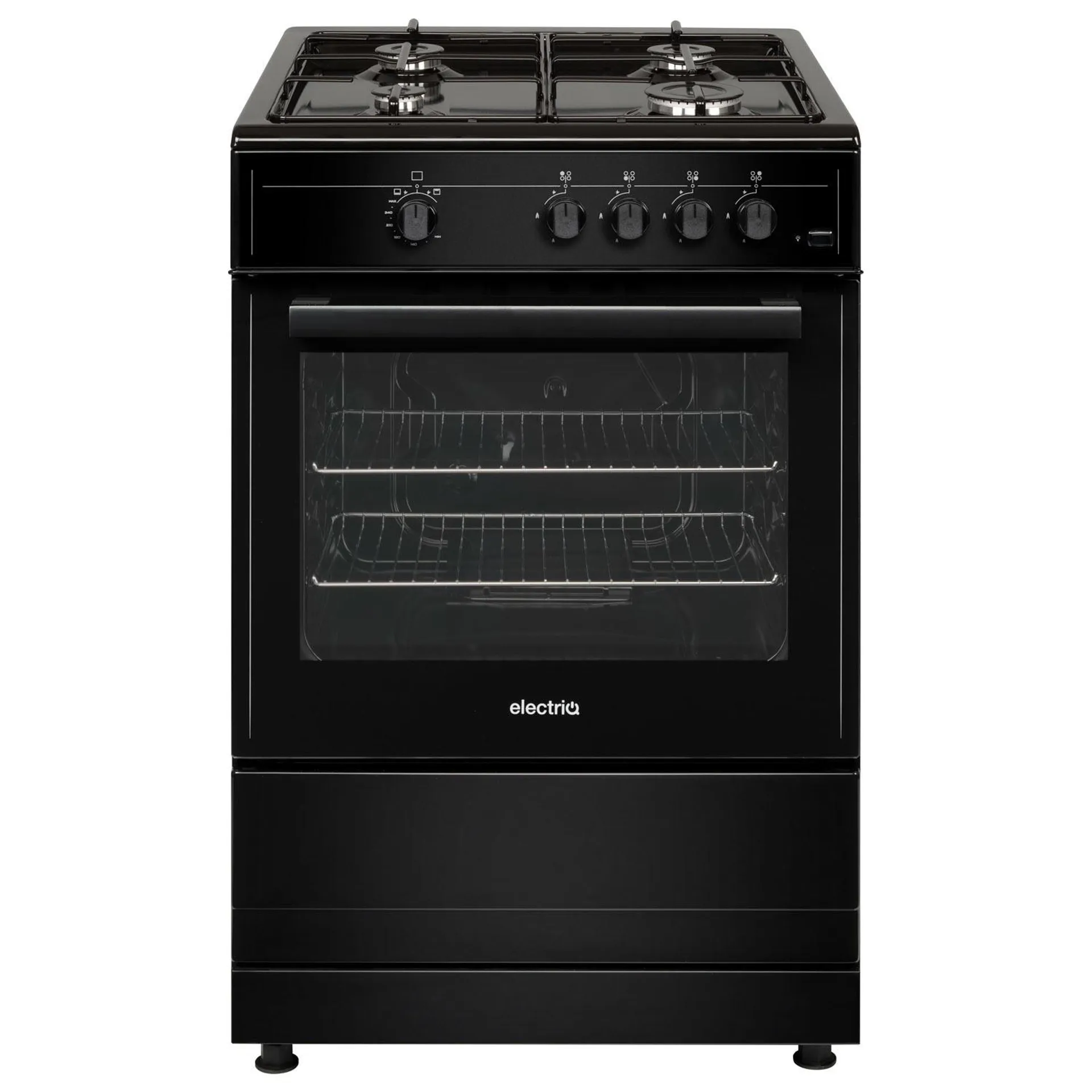 electriQ 60cm Gas Cooker - Black