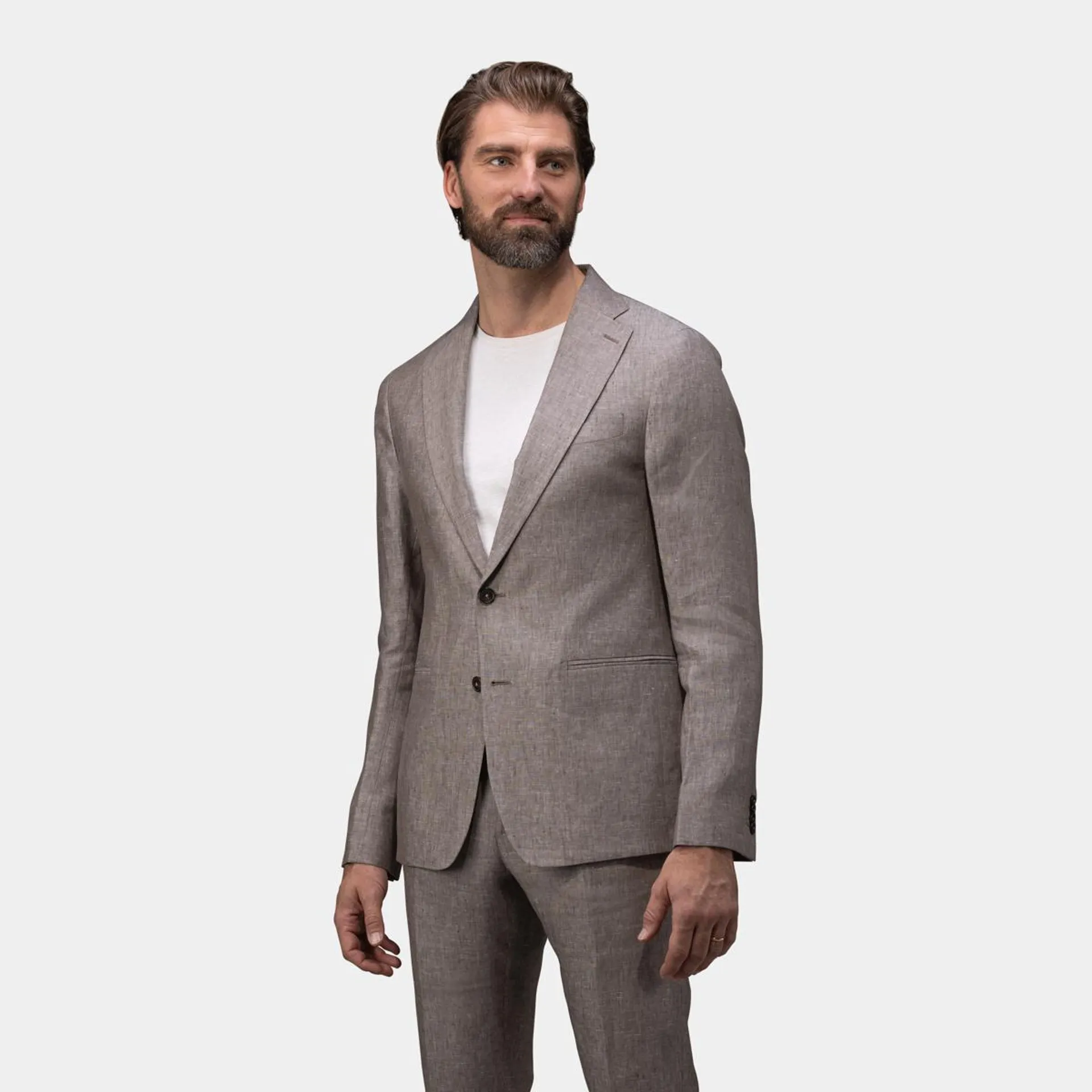 Light brown two-piece suit