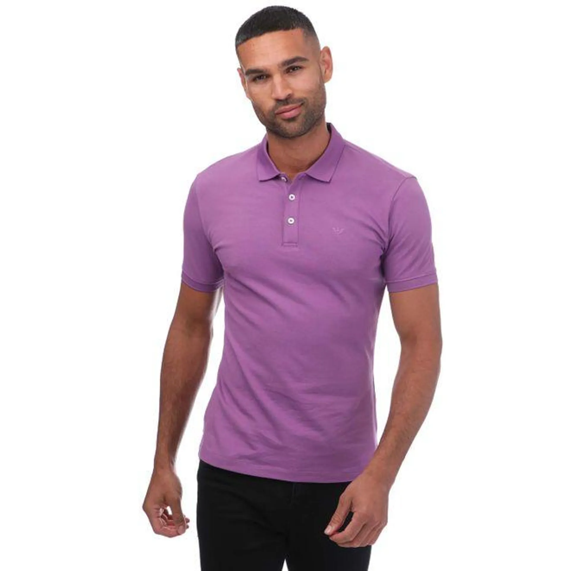 Armani Cotton Pique Polo Shirt in Purple