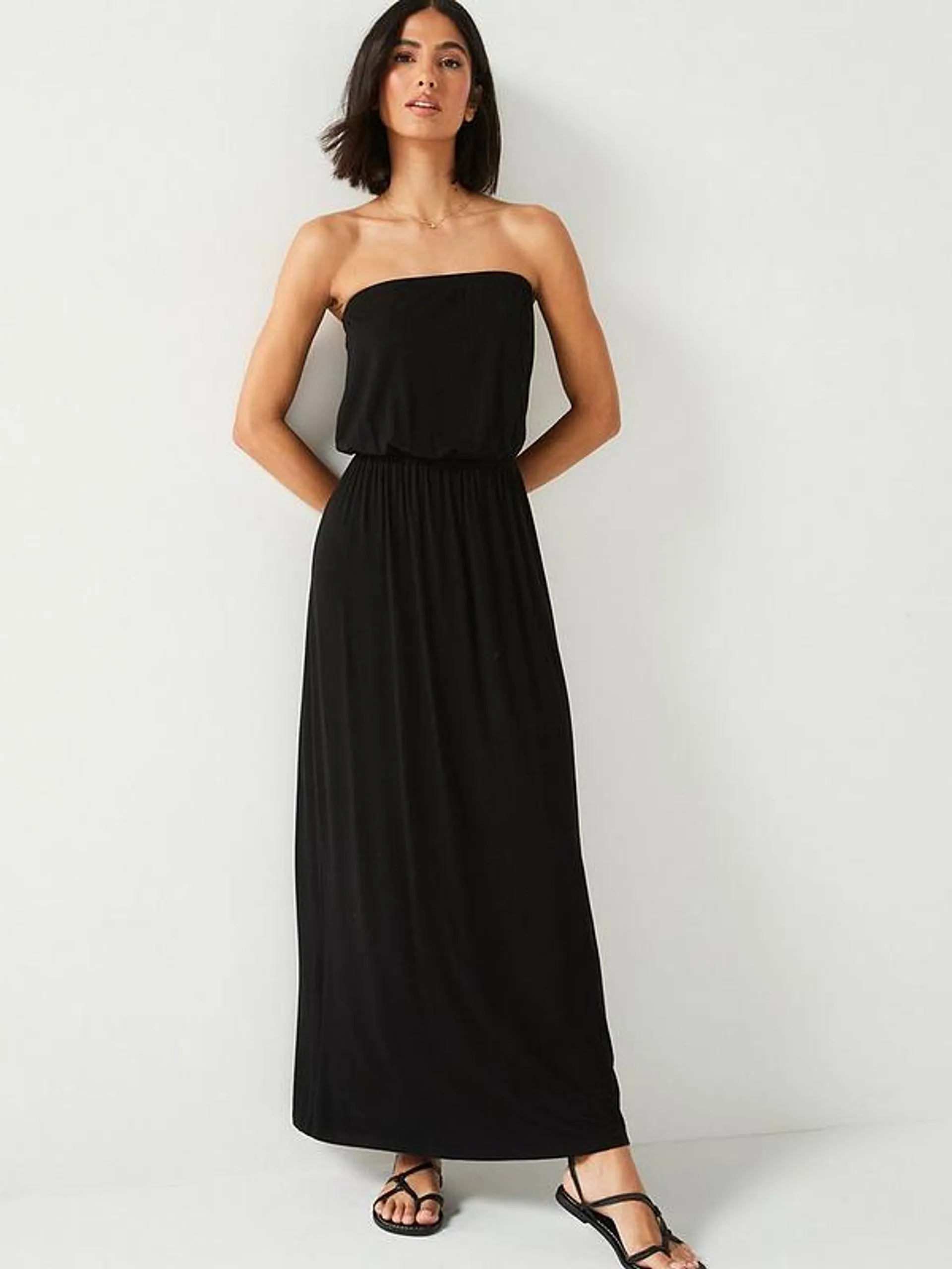 Bandeau Maxi Dress - Black