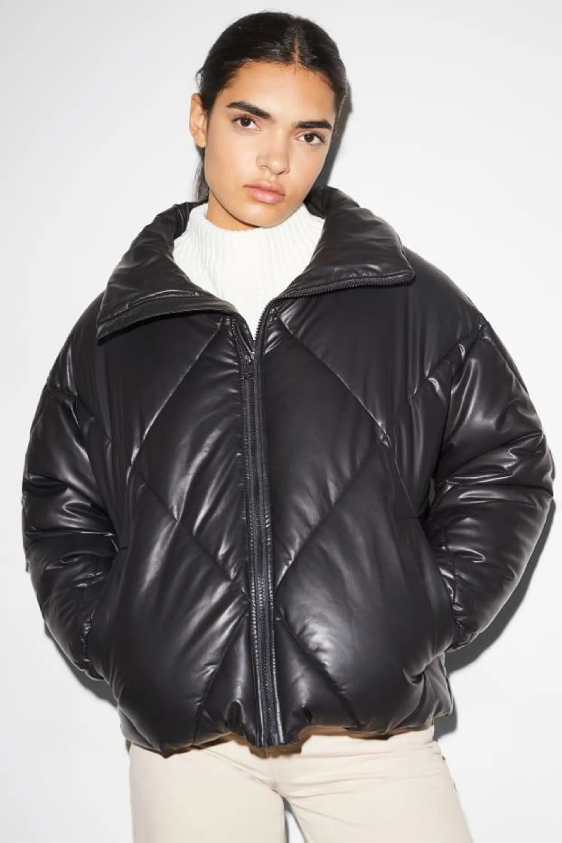 CLOCKHOUSE - quilted jacket - faux leather