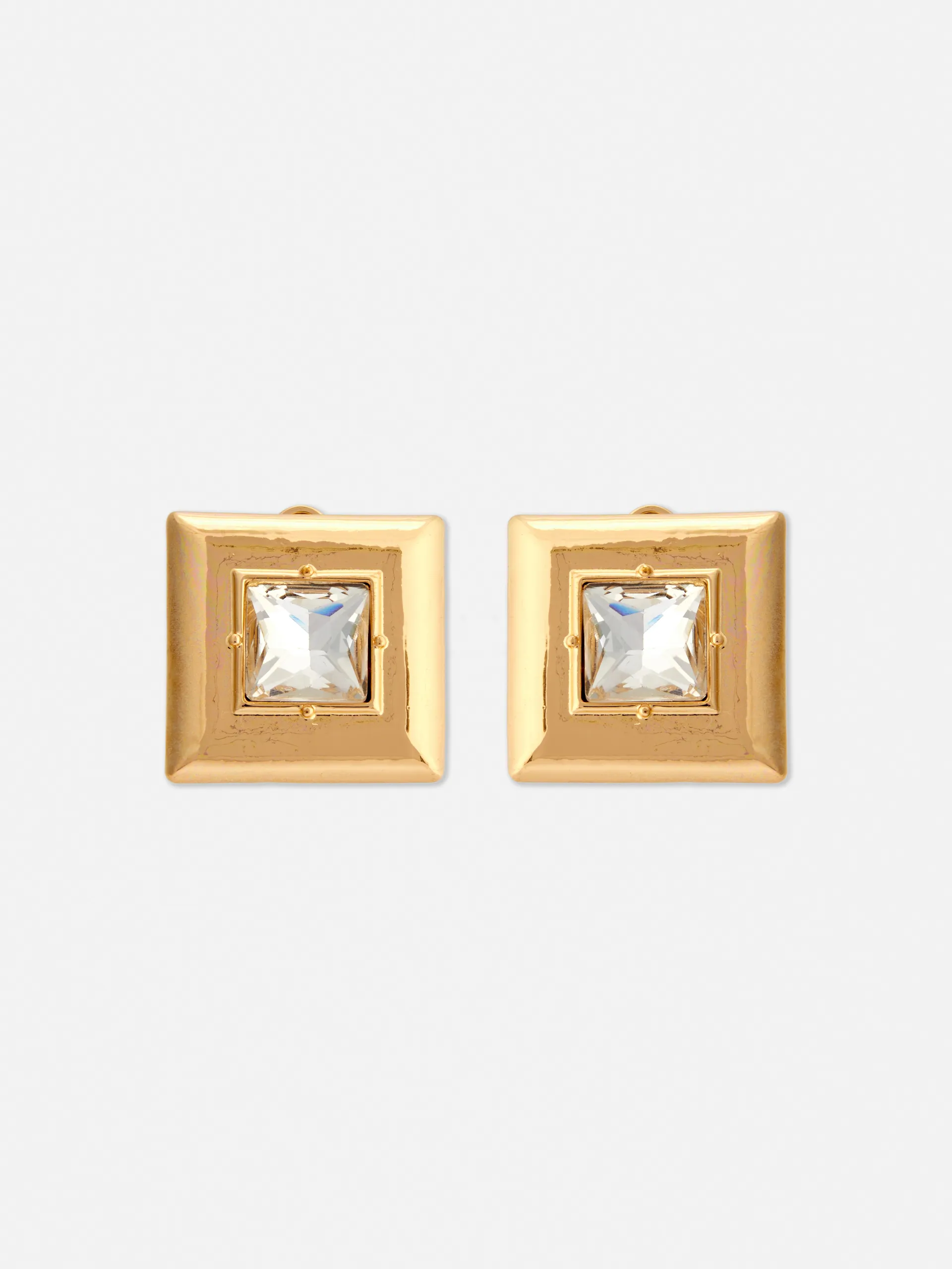 Rita Ora Faux Gem Square Stud Earrings