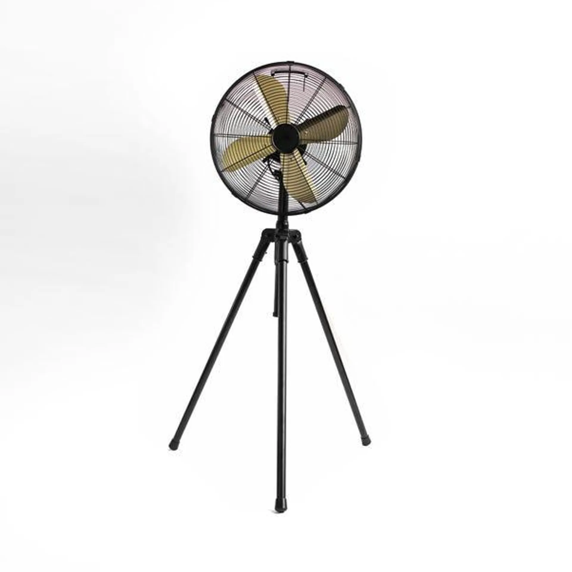 16” Matt Black Tripod Fan with Gold Blades