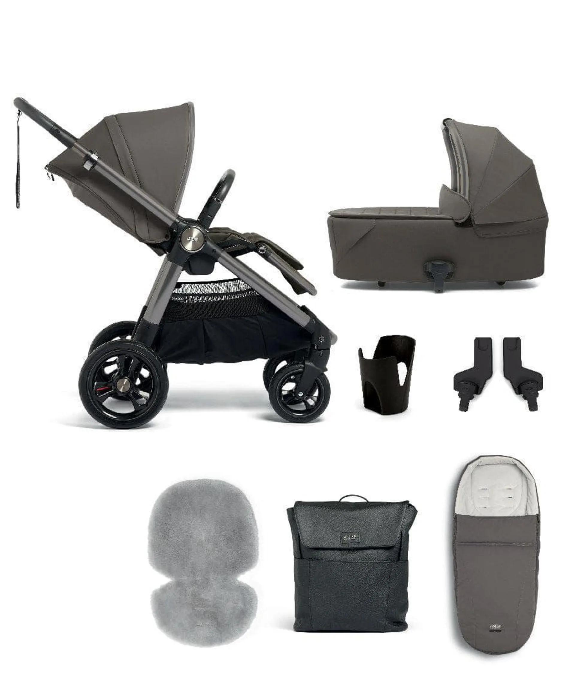 Ocarro Essential Pushchair Bundle (7 Pieces) - Phantom