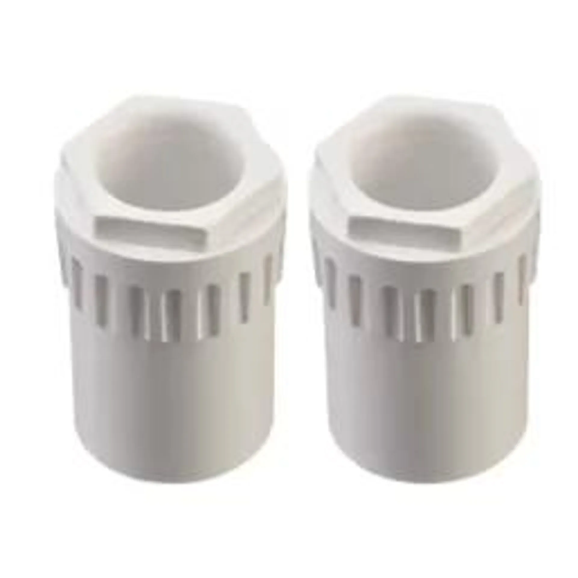 Deta TTE Female Conduit Adaptors 20mm White 2 Pack