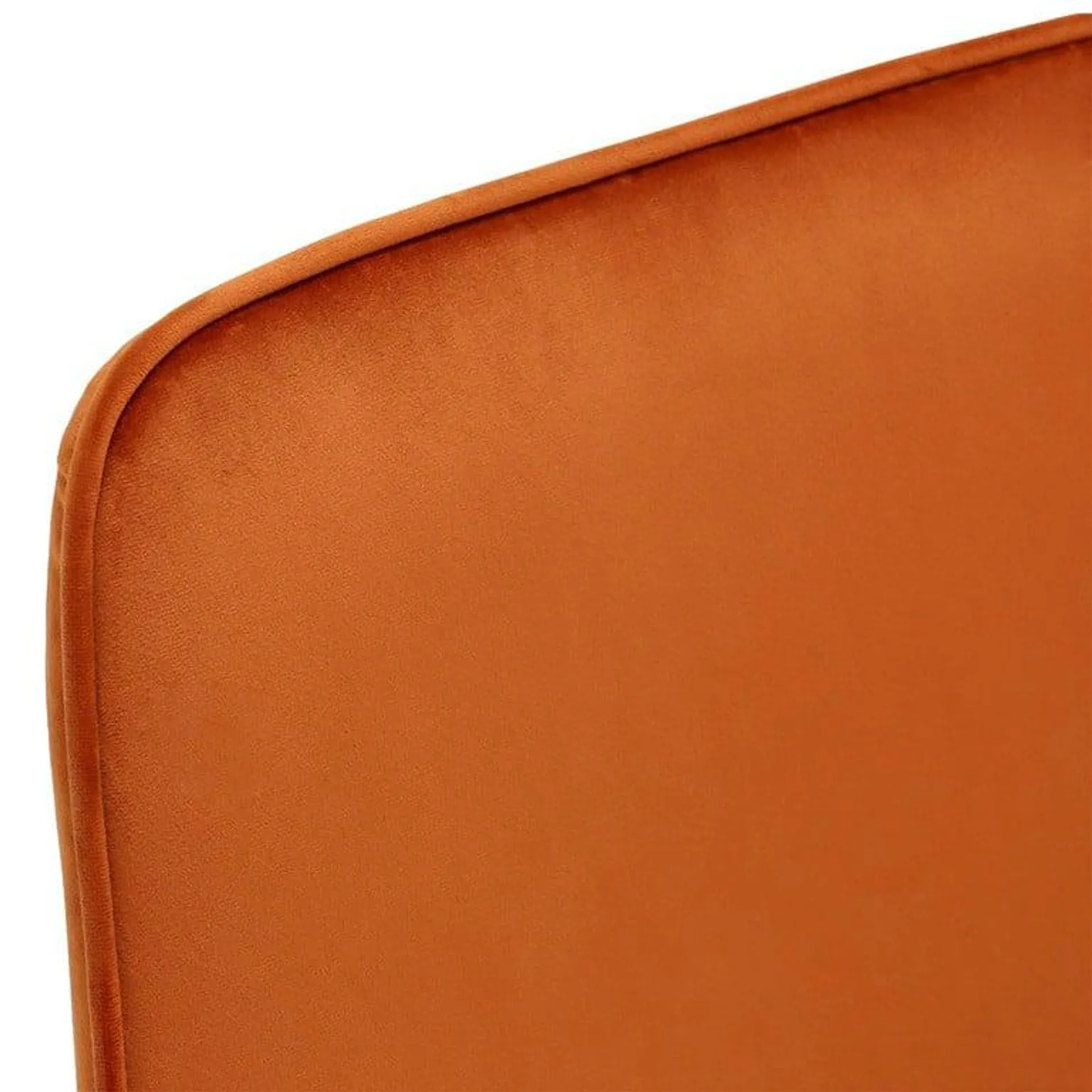 Orange Velvet Swivel Dining Chair