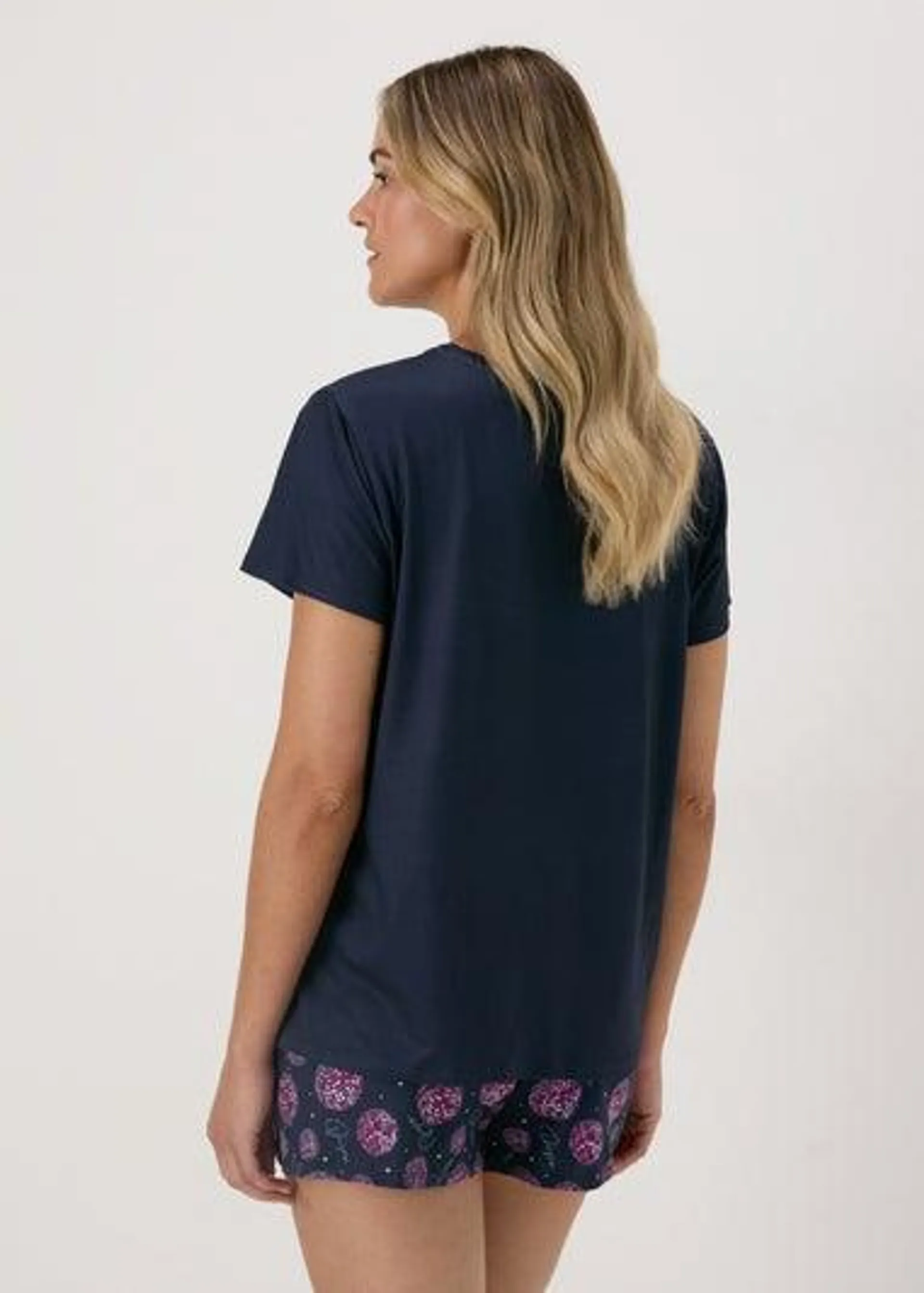 Navy Disco Print Pyjama Set