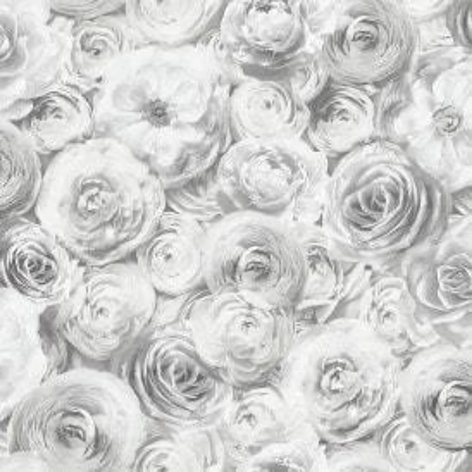 Wild Rose wallpaper in Silver