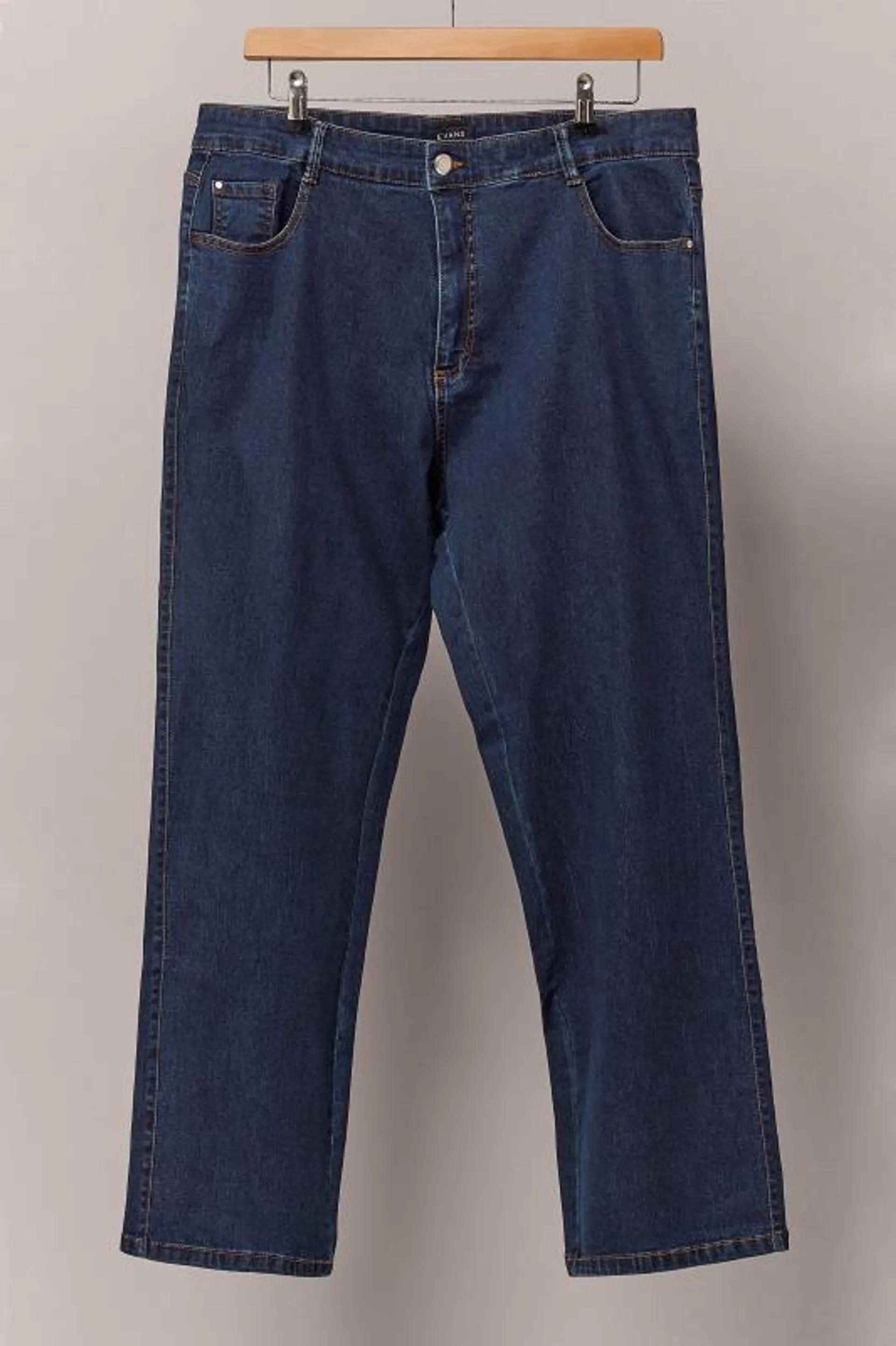 EVANS Curve Indigo Blue Straight Leg Jean