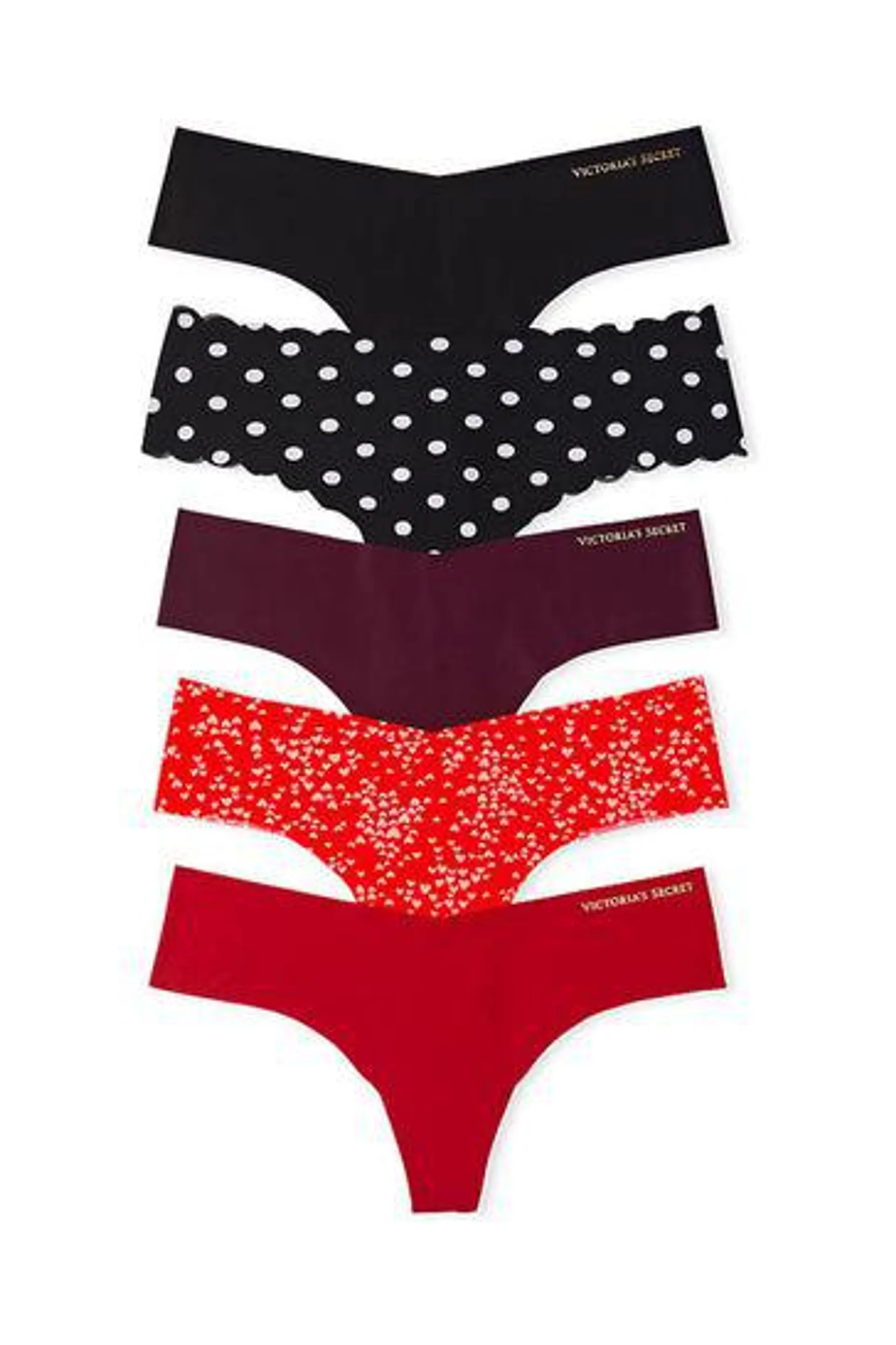 Sexy Illusions by Victorias Secret No Show Thong Knickers 5 Pack