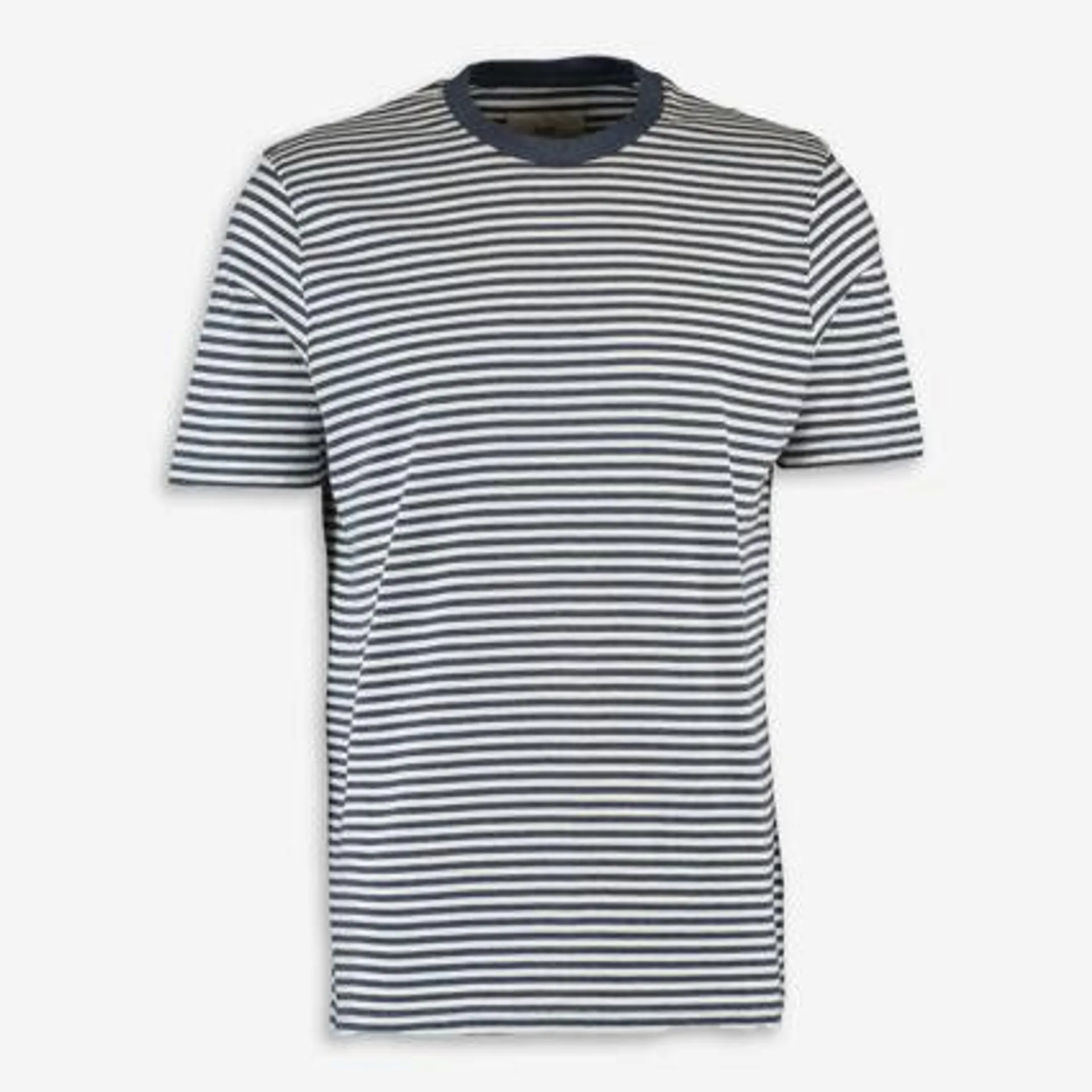 Blue & White Striped T Shirt