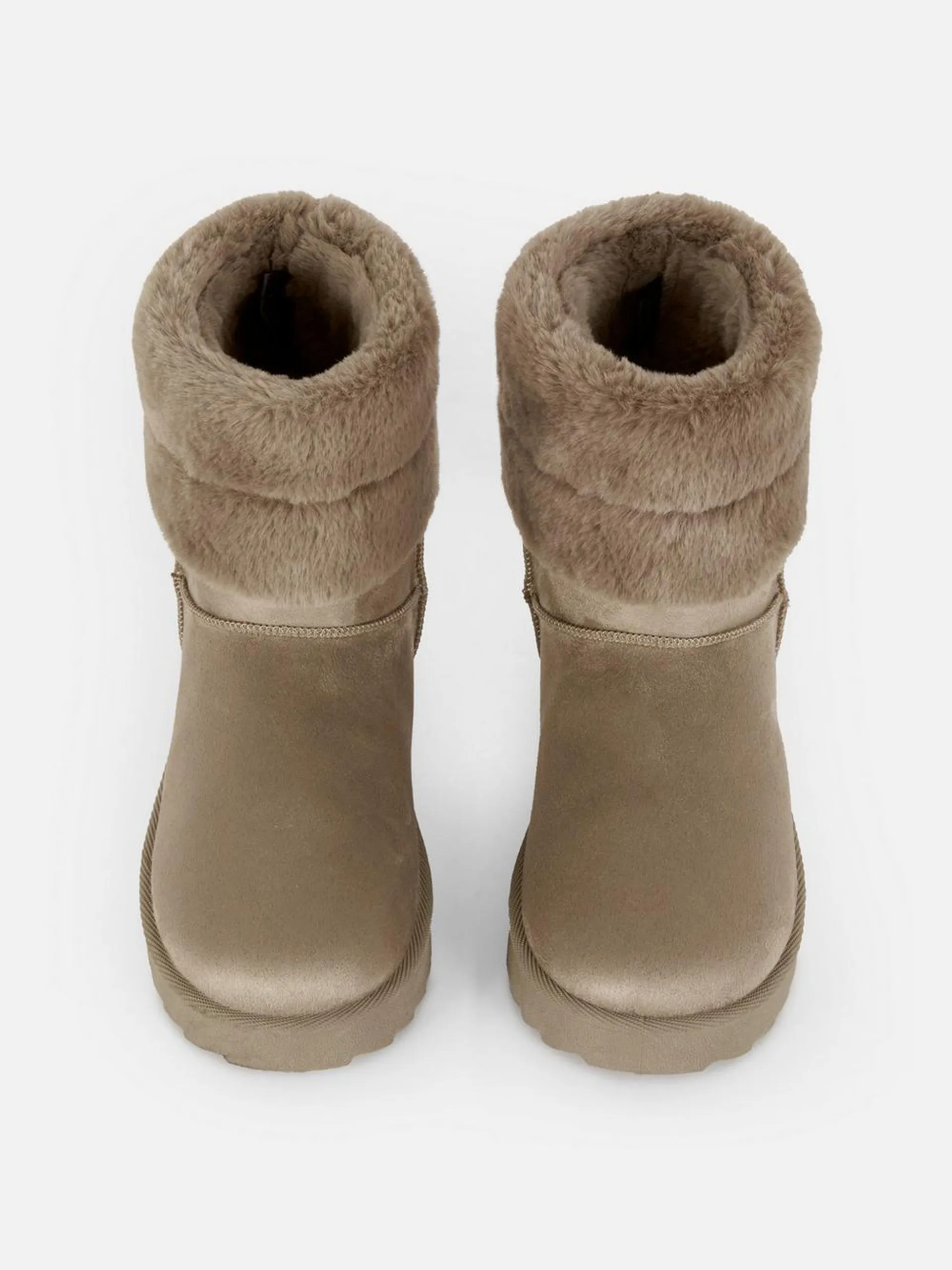 Faux Fur Collar Boots