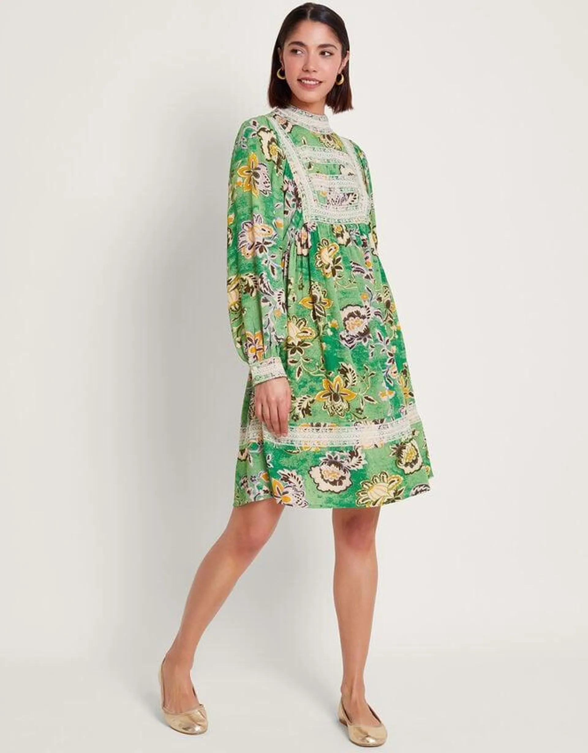 Juliet Floral Dress Green