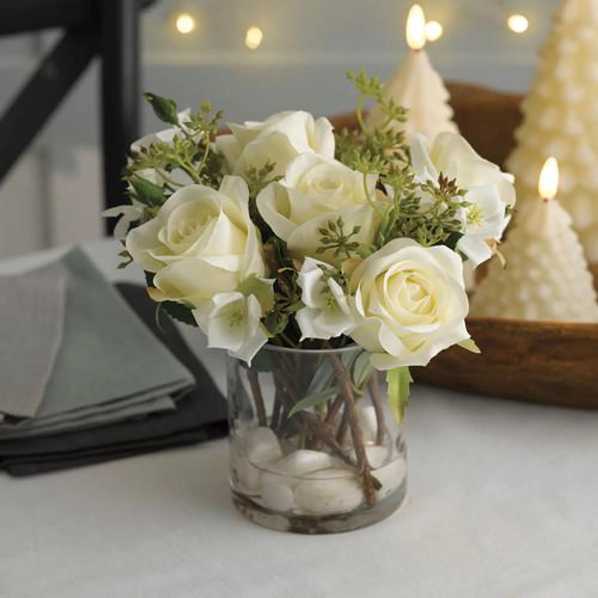 Sarund White Rose Arrangement