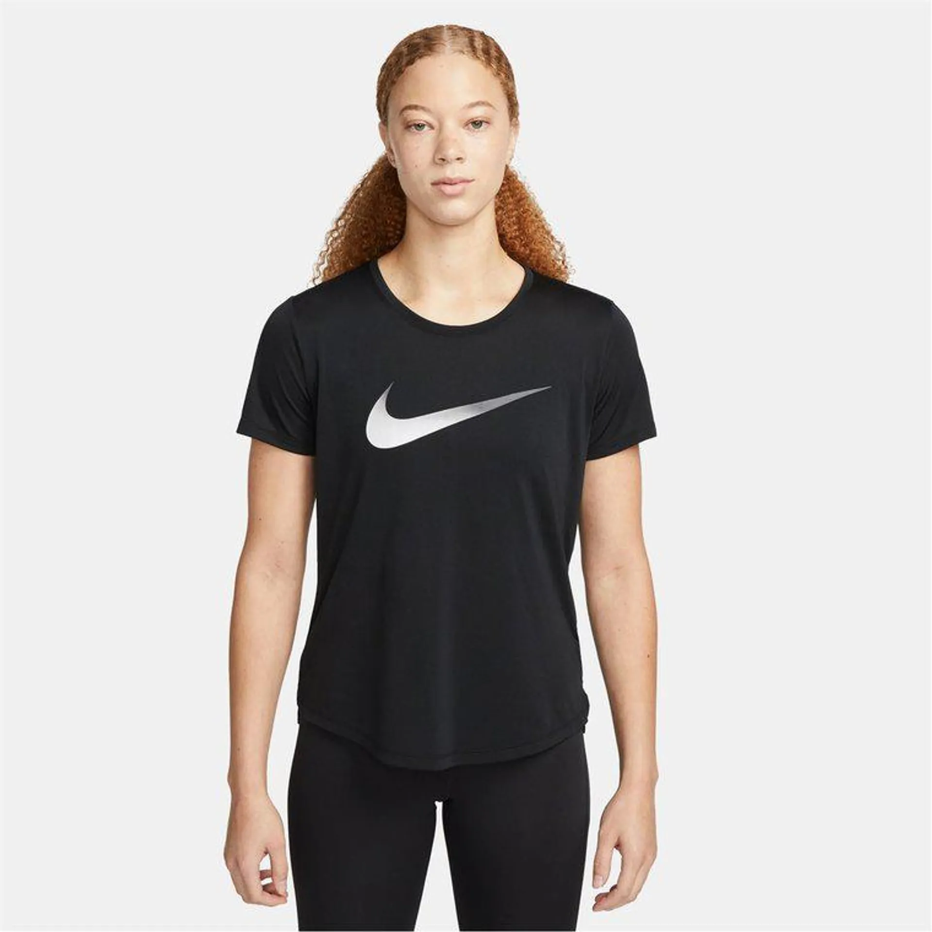Nike One Dri FIT Swoosh Womens Short Sleeved Top