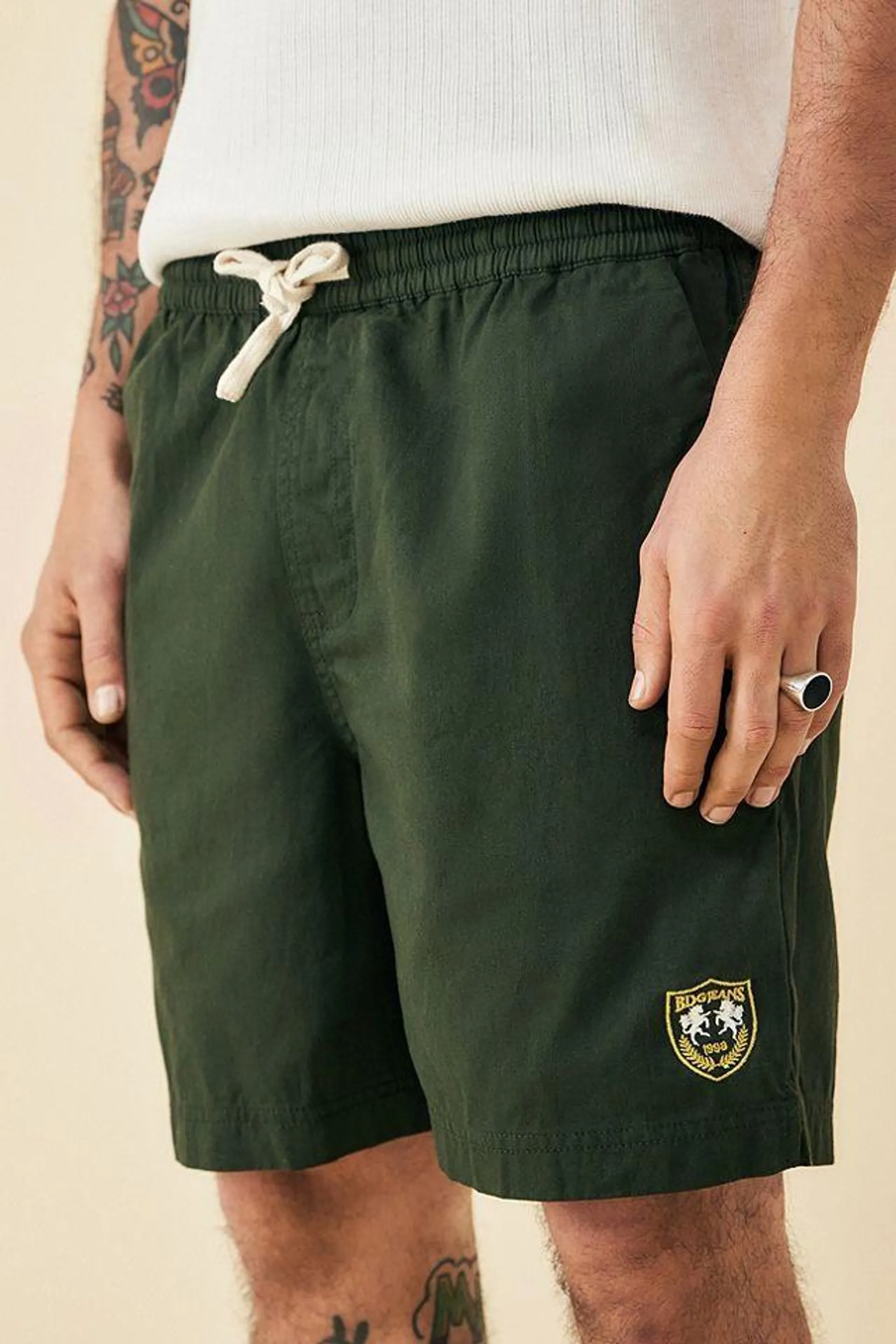 BDG Green Twill Shorts