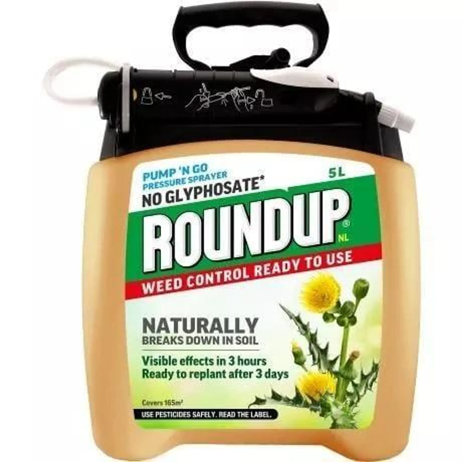 Roundup Natural Weed Control Pump n’ Go 5L