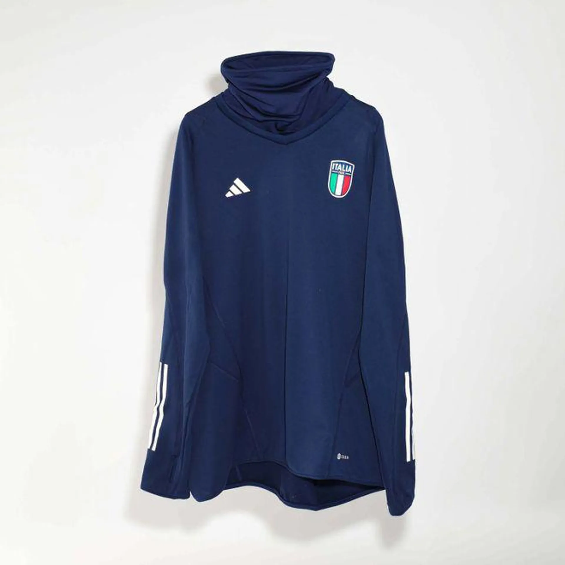 adidas Mens Italy 2023/24 Warm Up Top in Blue