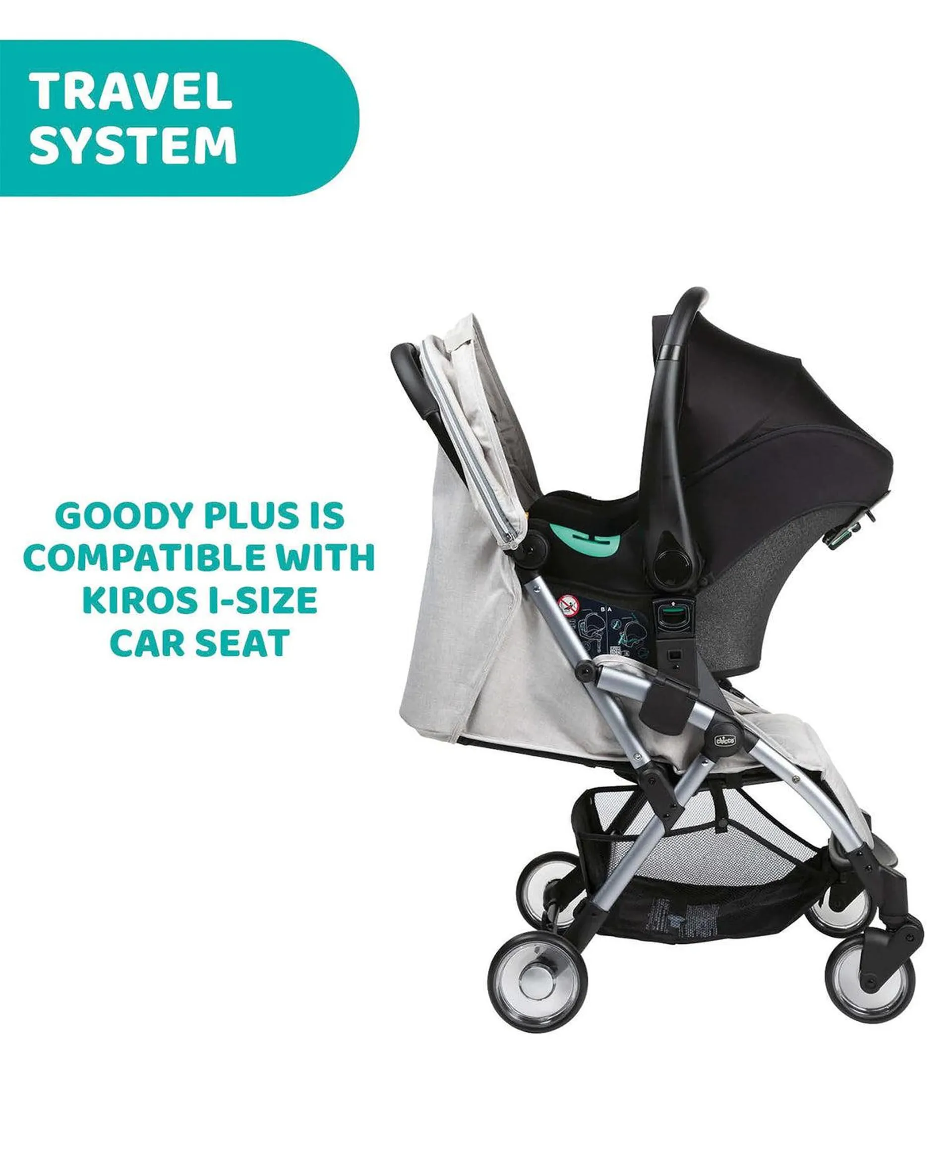 Chicco Goody Plus Stroller - Black Re Lux