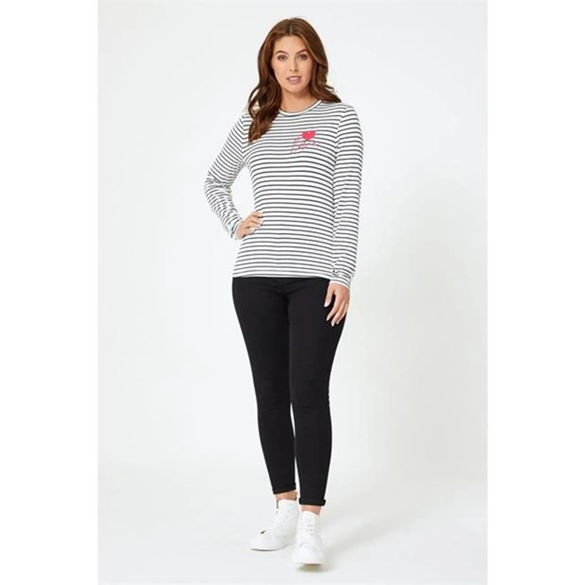 Long Sleeve Stripe Love T-Shirt