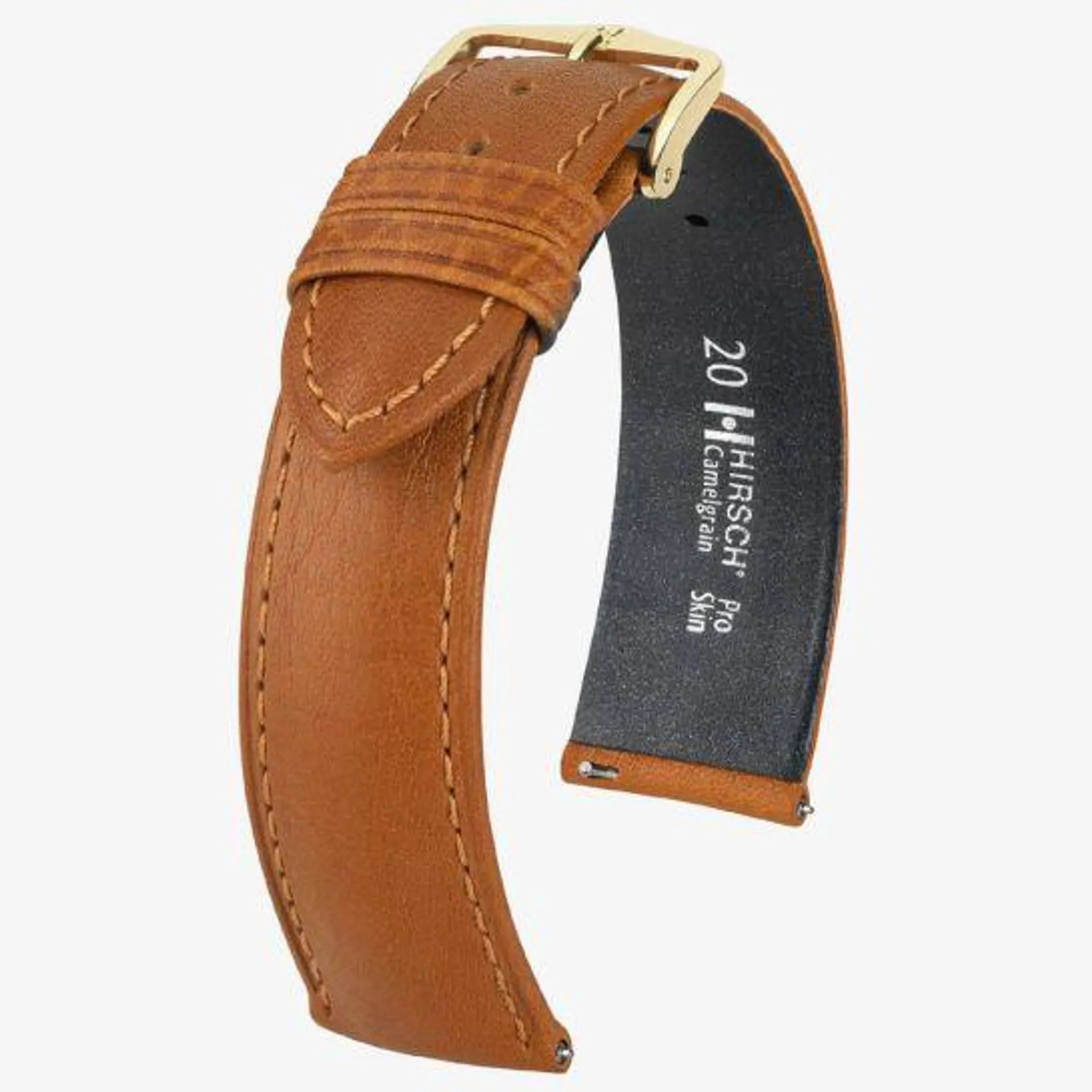 Camelgrain Medium Honey Brown Leather Watch Strap