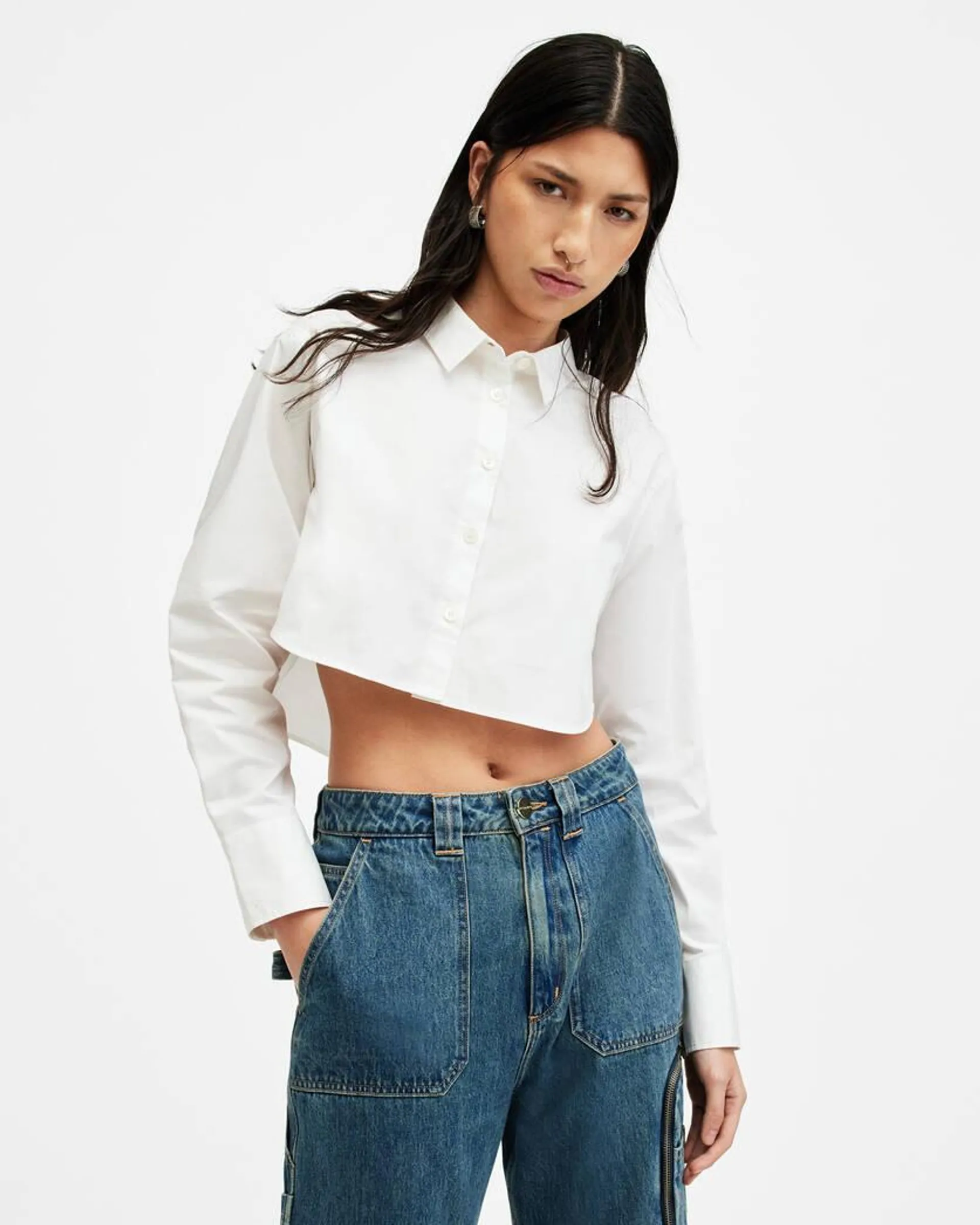 Averie Cropped Relaxed Fit Shirt