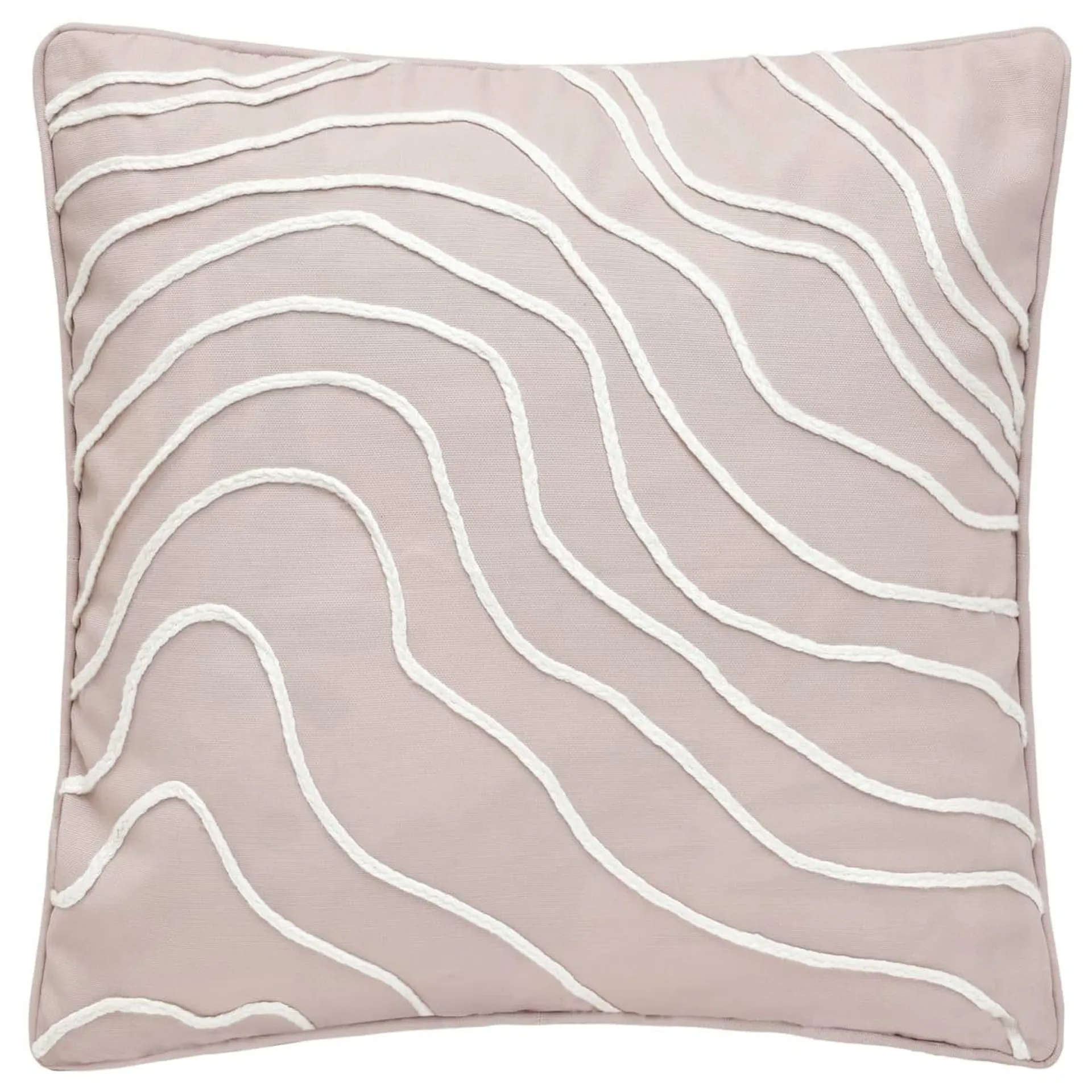 Embroidered Wave Cushion