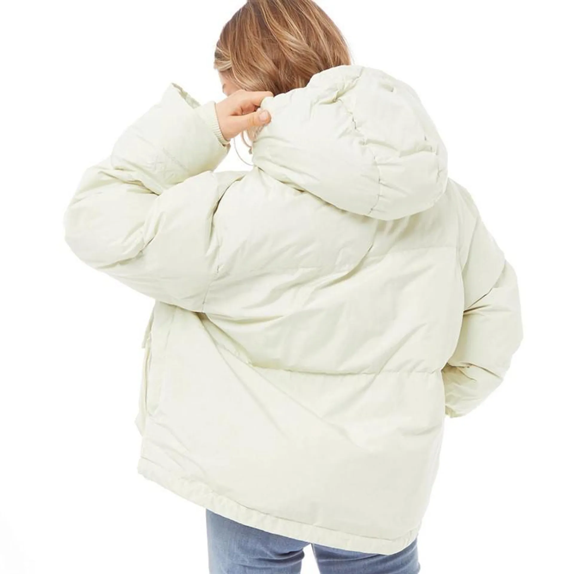 JJXX Womens Birdie Puffer Coat Bone White