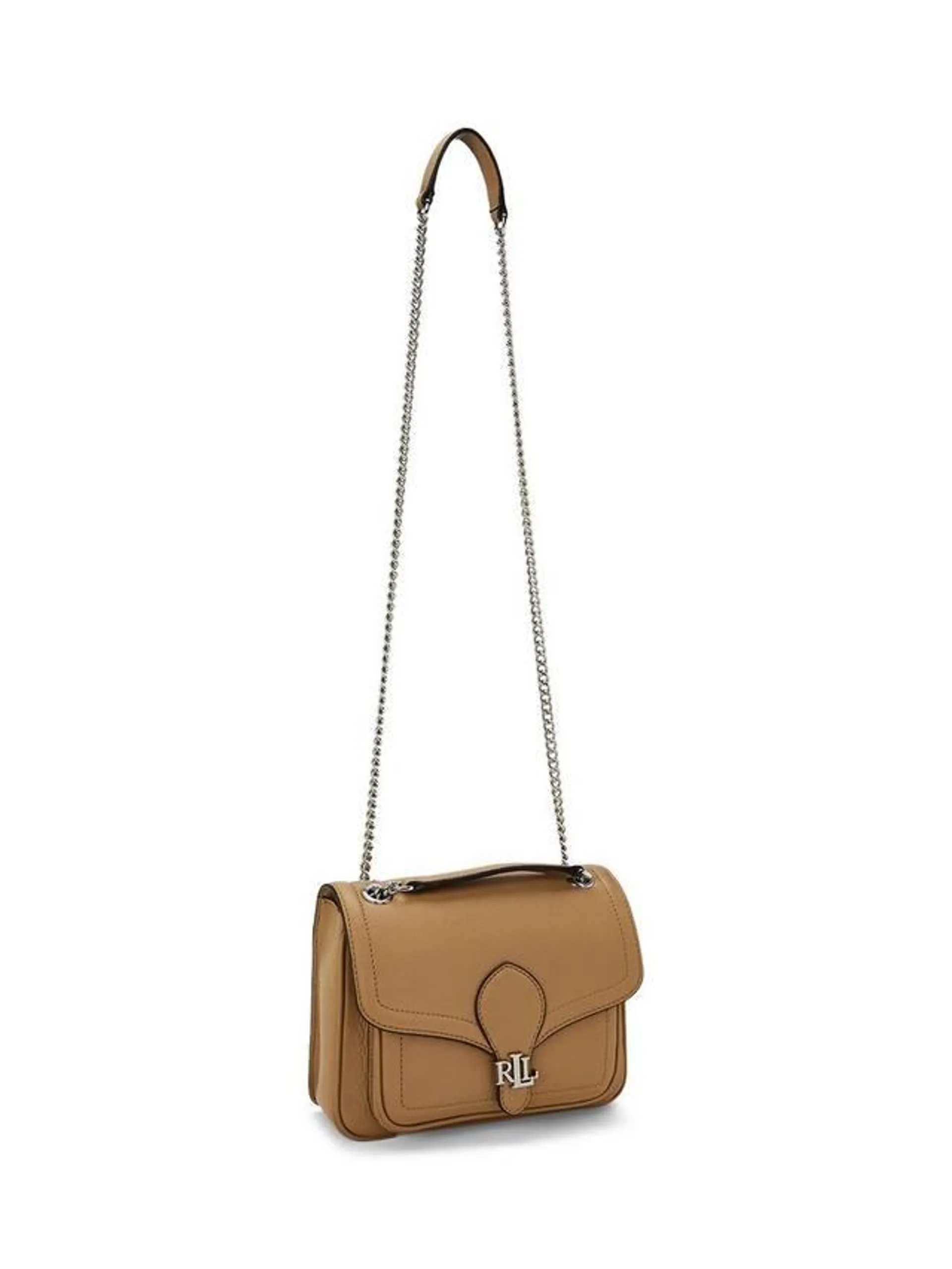 Lauren Ralph Lauren Bradley Pebbled Leather Small Shoulder Bag, Camel