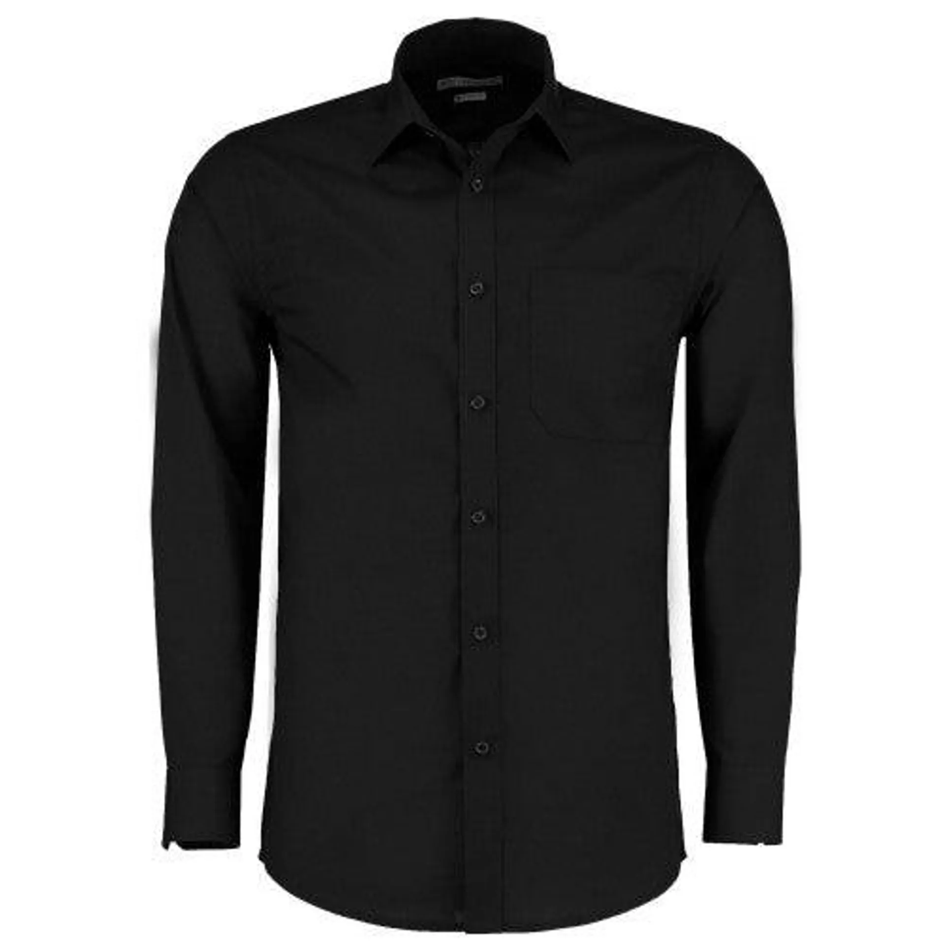 Kustom Kit Mens Poplin Tailored Long-Sleeved Formal Shirt