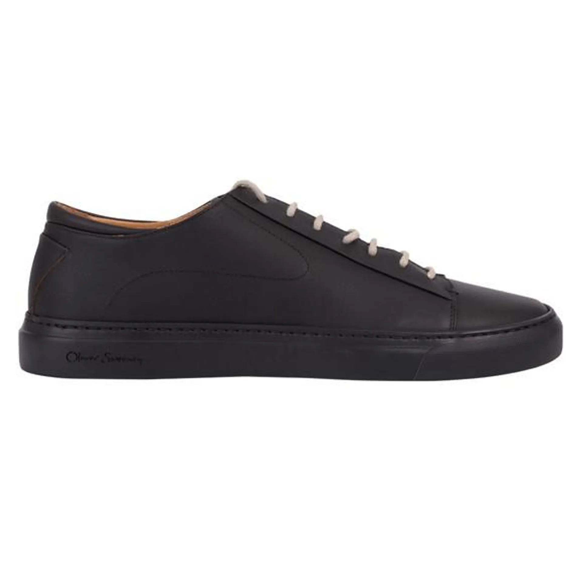 Mens Black Sirolo Leather Trainer