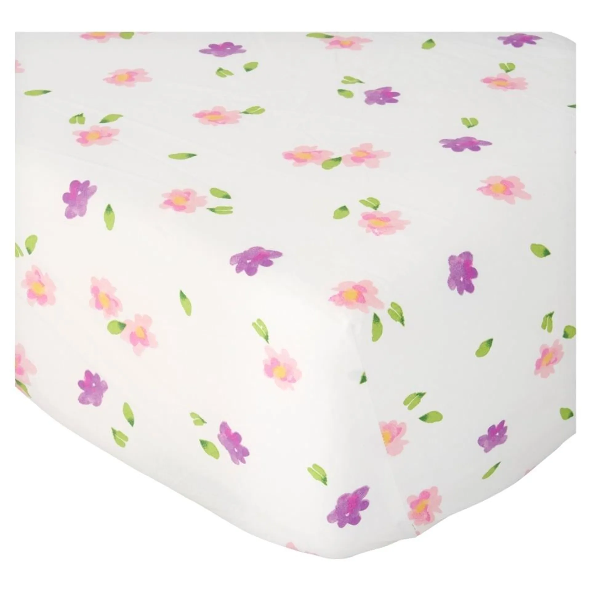 F&F Home Bedding 100% Cotton Ditsy Floral Fitted Sheet Double