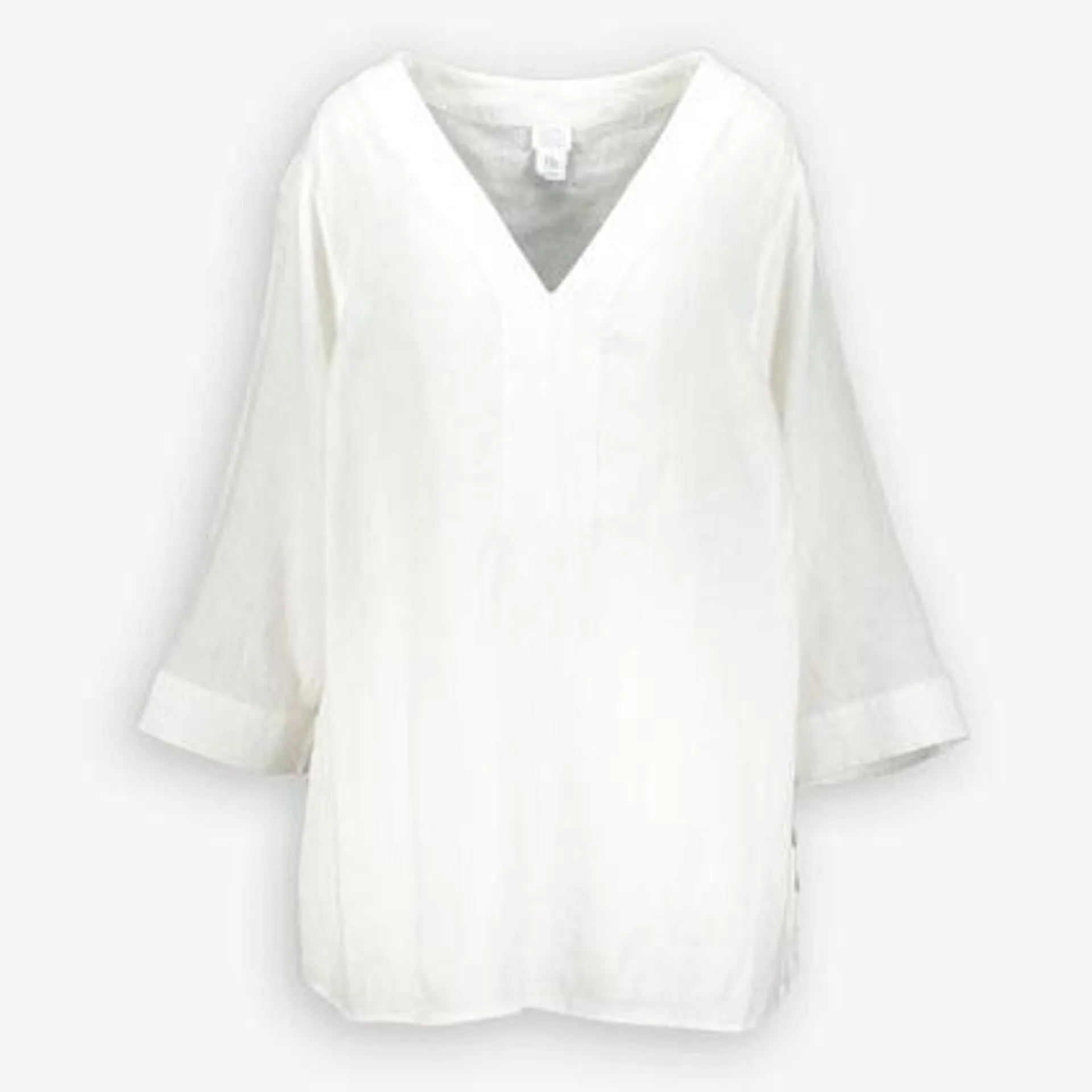 White V Neckline Tunic